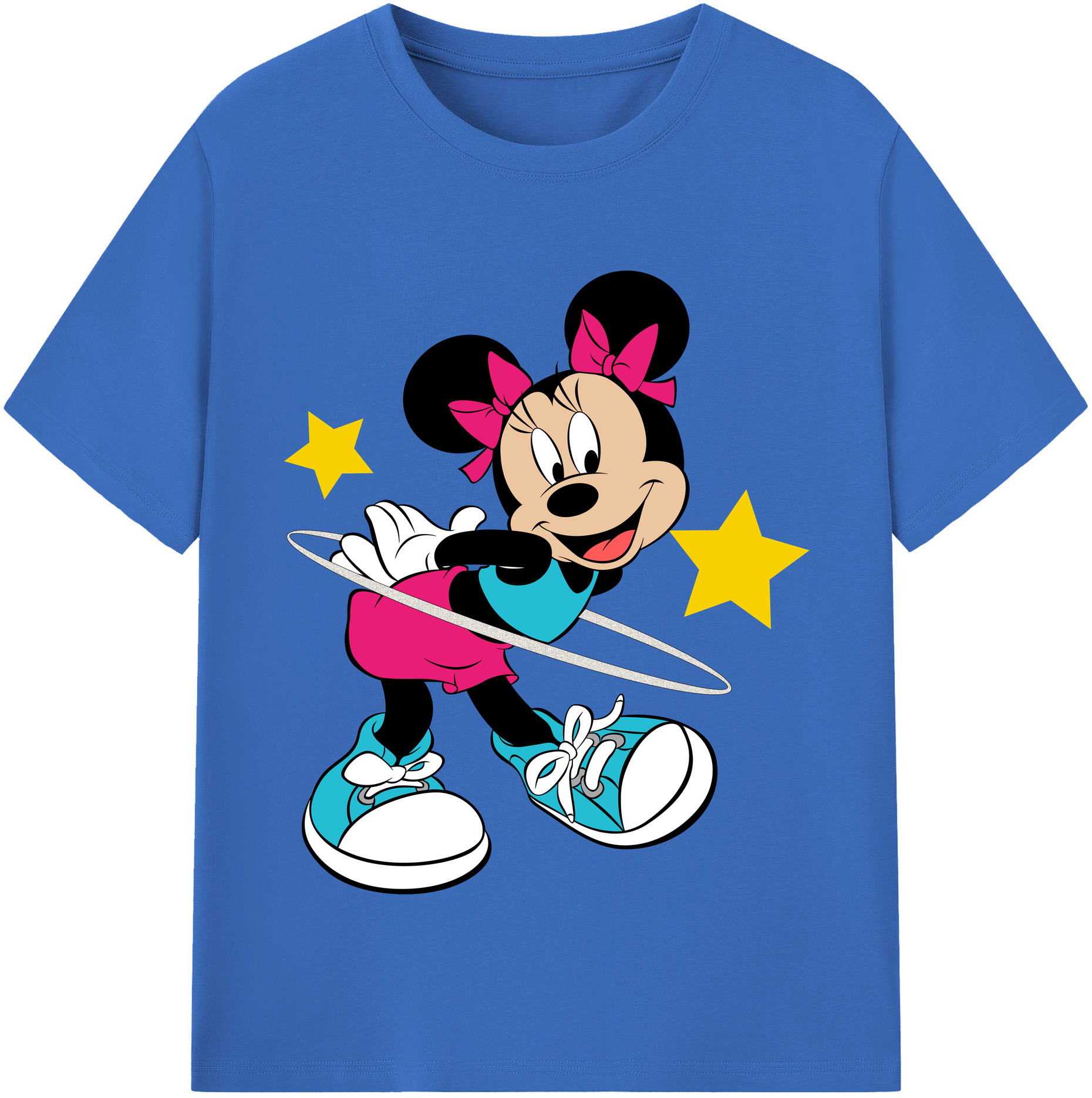 （画像用） ミッキーマウス Mickey Mouse 綿100％半袖Tシャツ（フロントプリント）