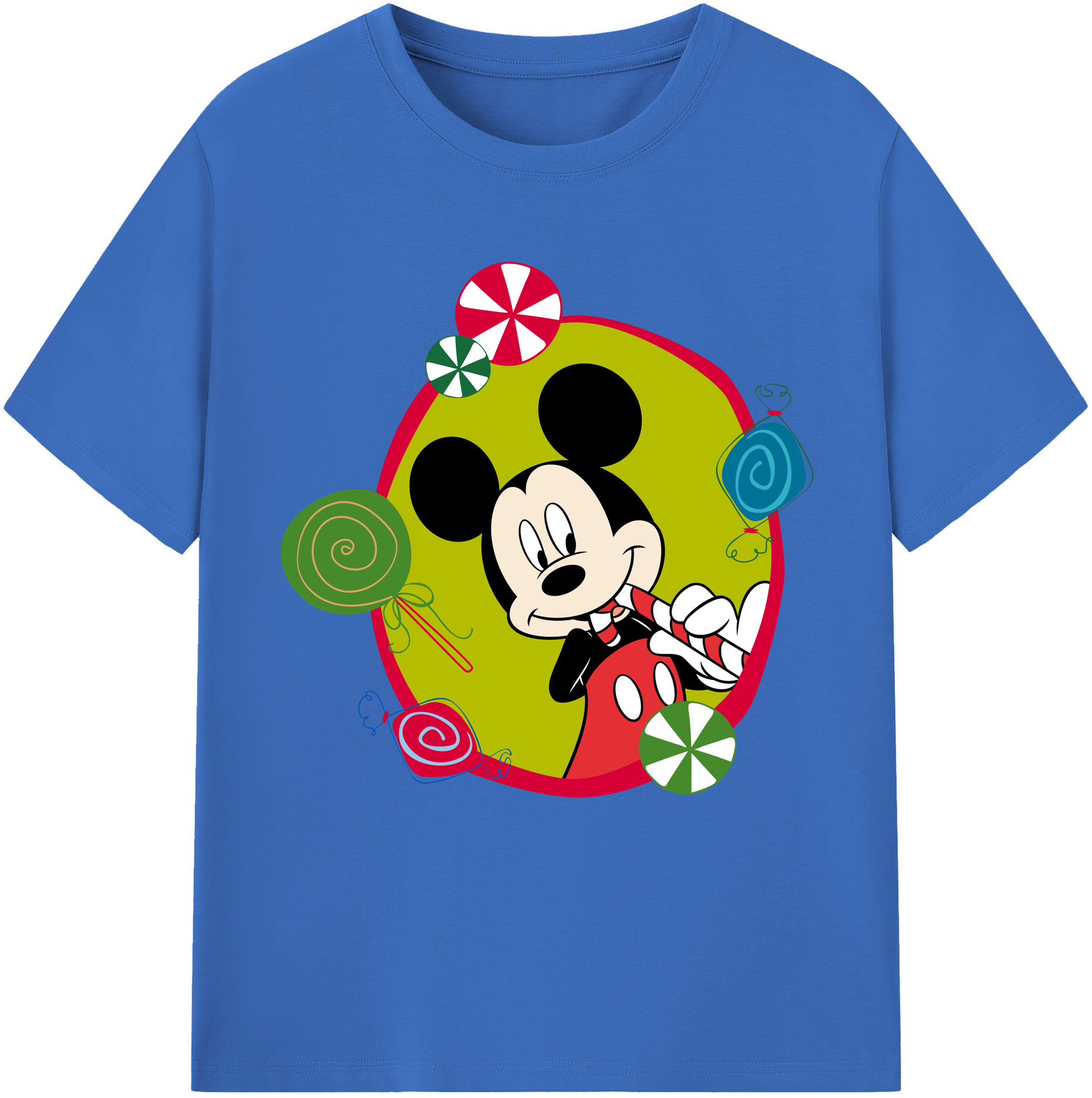 （画像用） ミッキーマウス Mickey Mouse 綿100％半袖Tシャツ（フロントプリント）