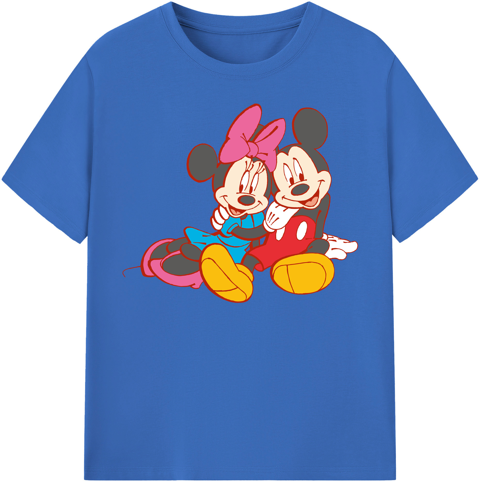 （画像用） ミッキーマウス Mickey Mouse 綿100％半袖Tシャツ（フロントプリント）
