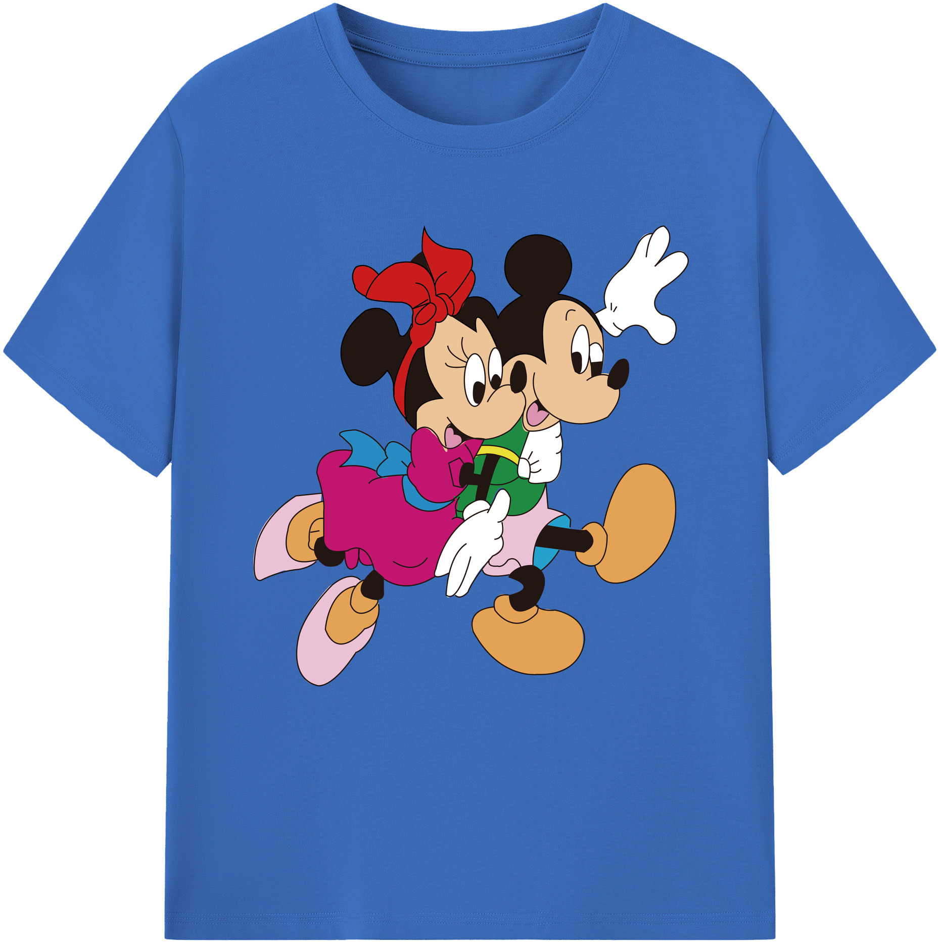 （画像用） ミッキーマウス Mickey Mouse 綿100％半袖Tシャツ（フロントプリント）