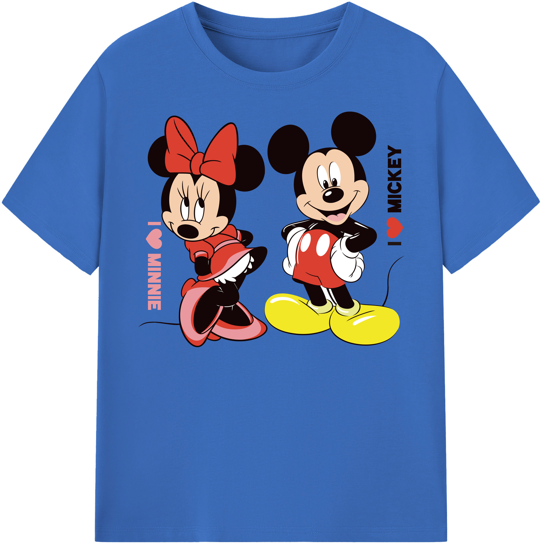 （画像用） ミッキーマウス Mickey Mouse 綿100％半袖Tシャツ（フロントプリント）