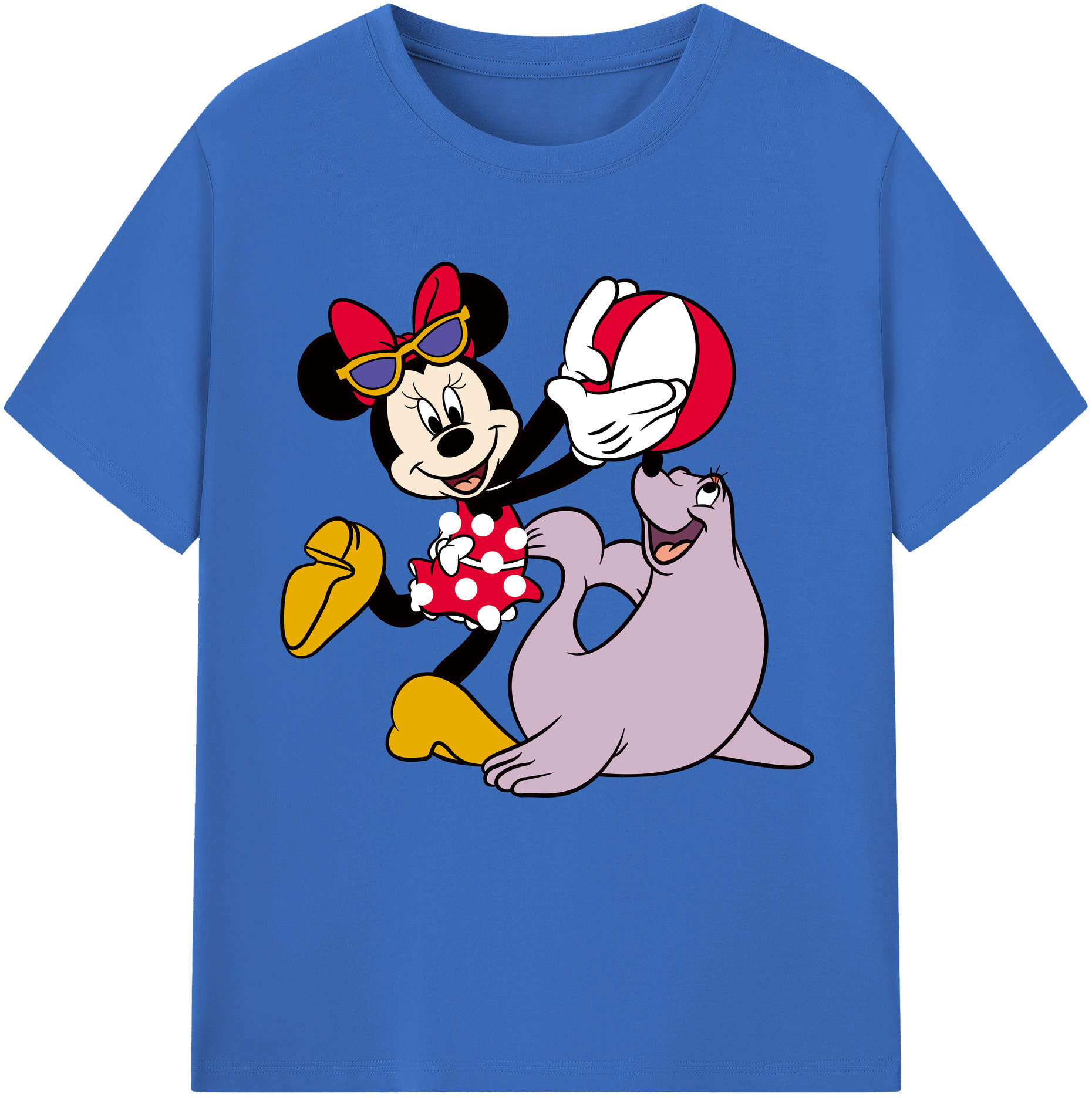 （画像用） ミッキーマウス Mickey Mouse 綿100％半袖Tシャツ（フロントプリント）