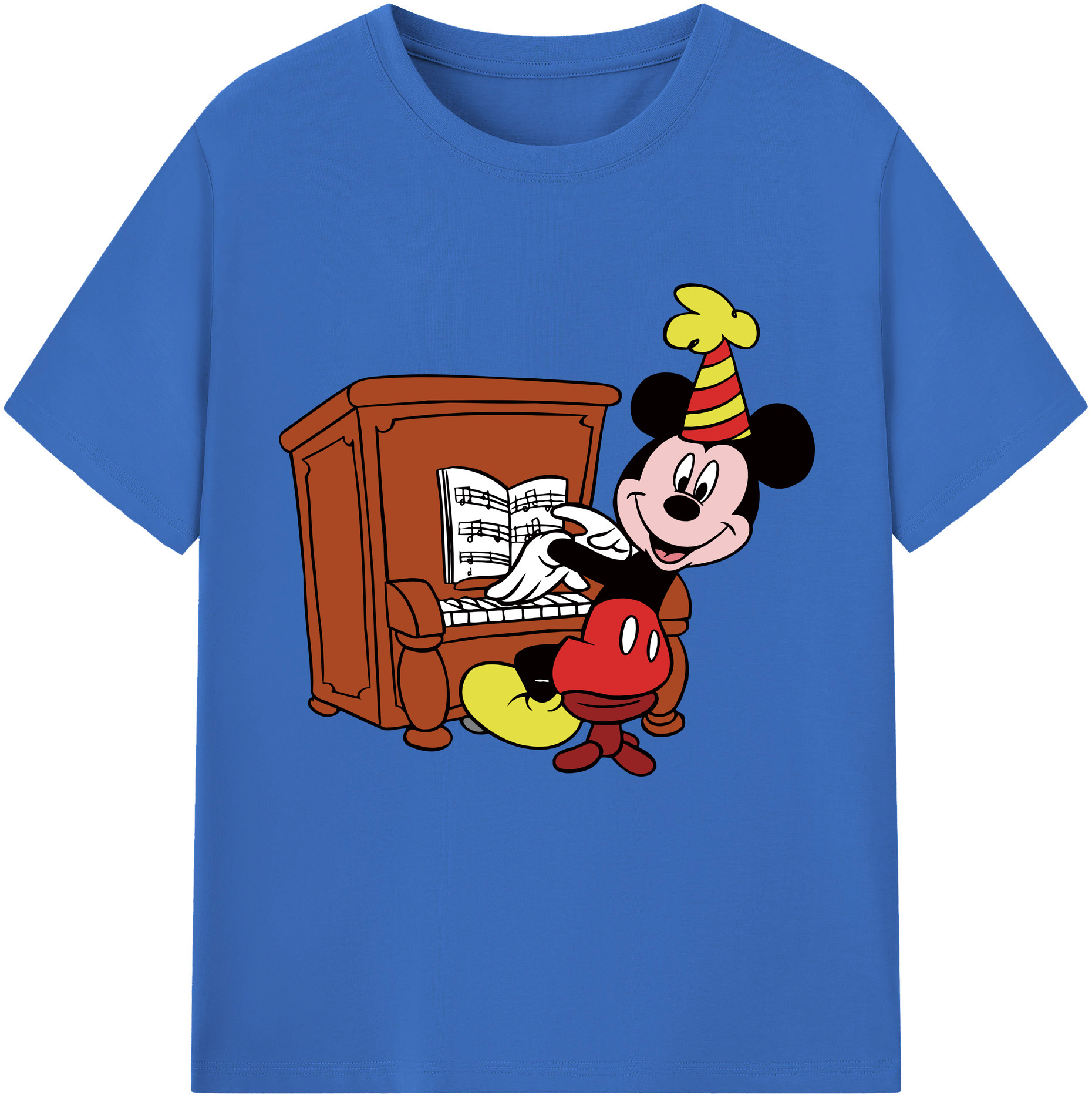 （画像用） ミッキーマウス Mickey Mouse 綿100％半袖Tシャツ（フロントプリント）
