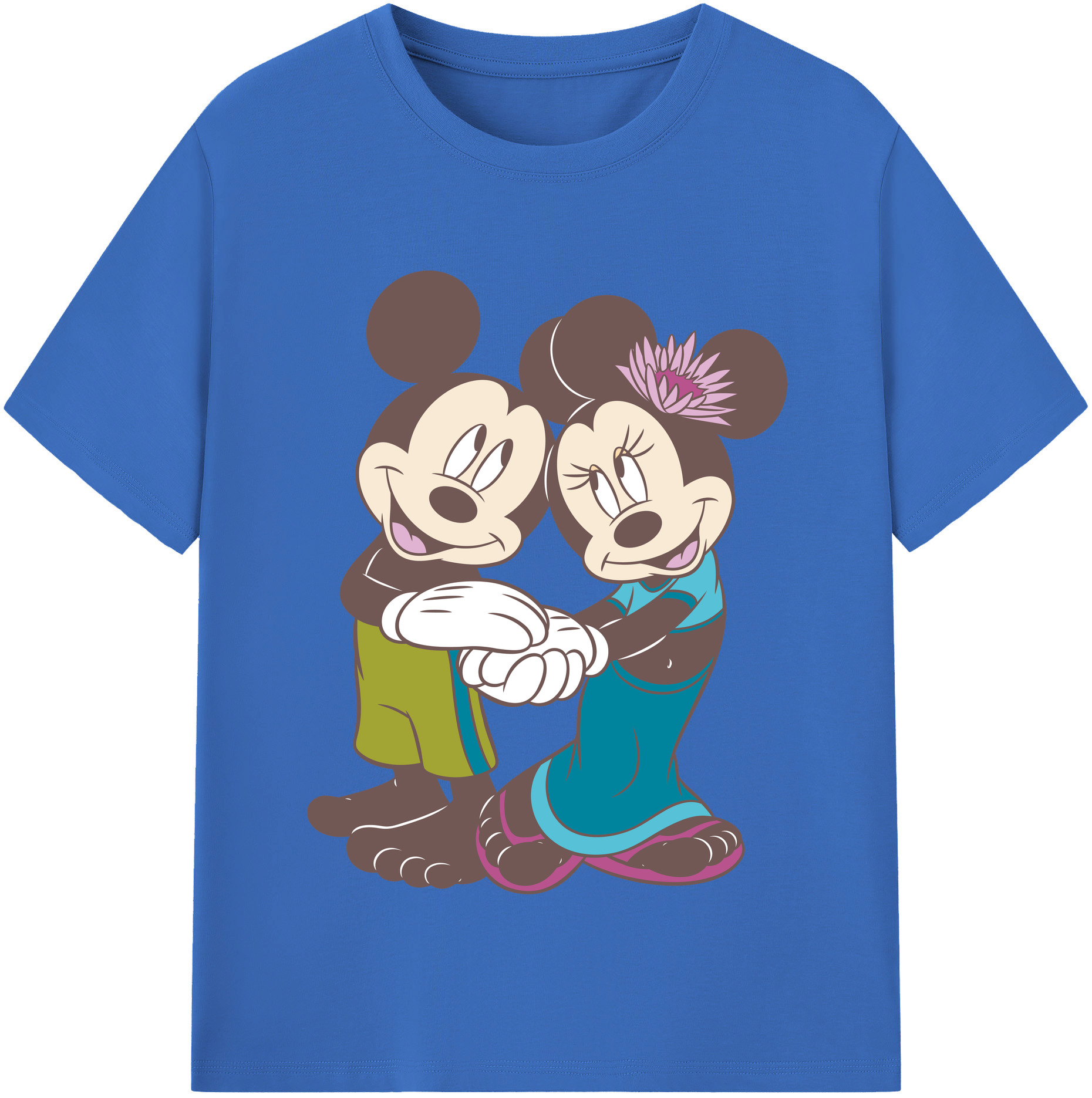 （画像用） ミッキーマウス Mickey Mouse 綿100％半袖Tシャツ（フロントプリント）