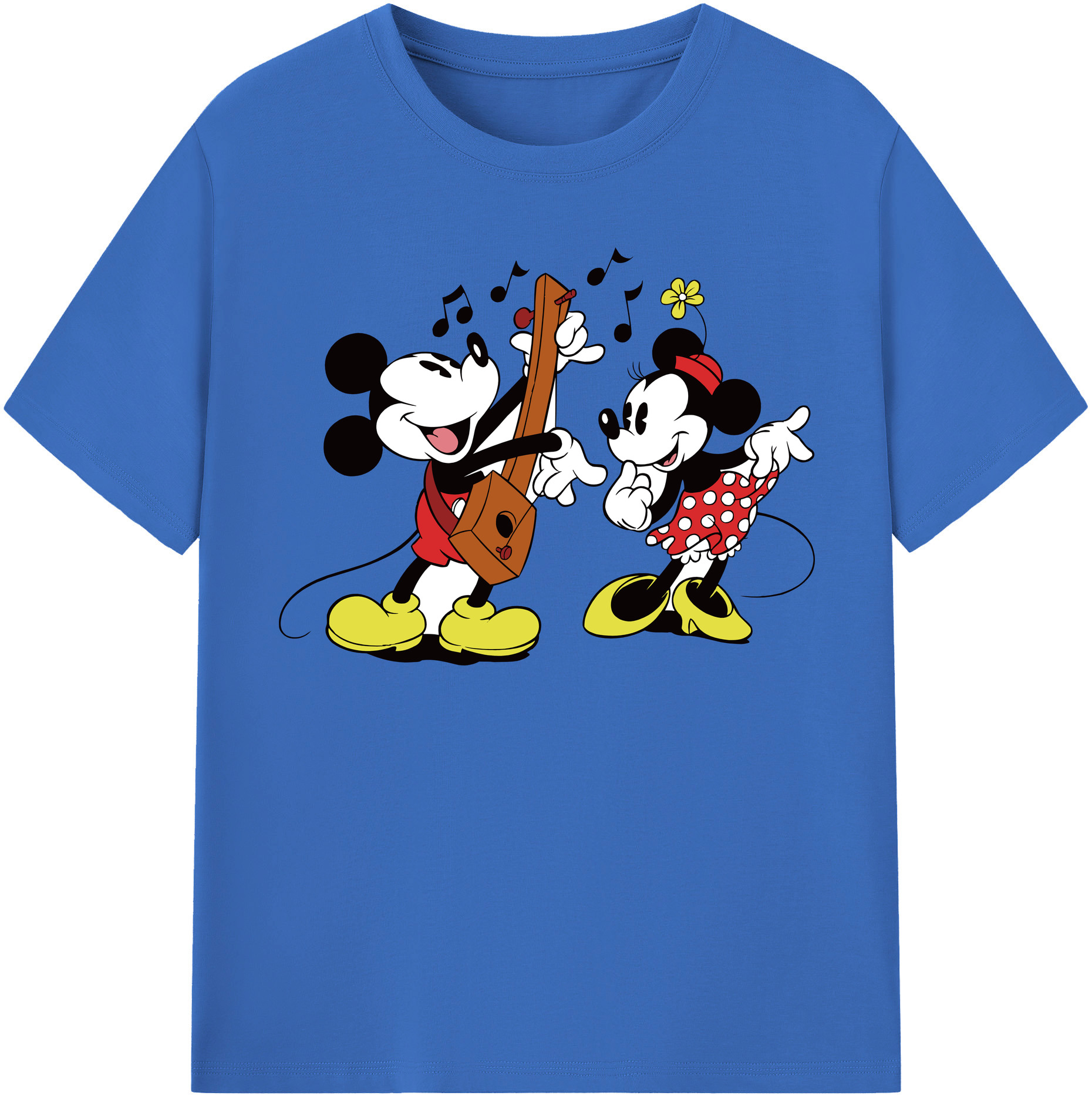 （画像用） ミッキーマウス Mickey Mouse 綿100％半袖Tシャツ（フロントプリント）