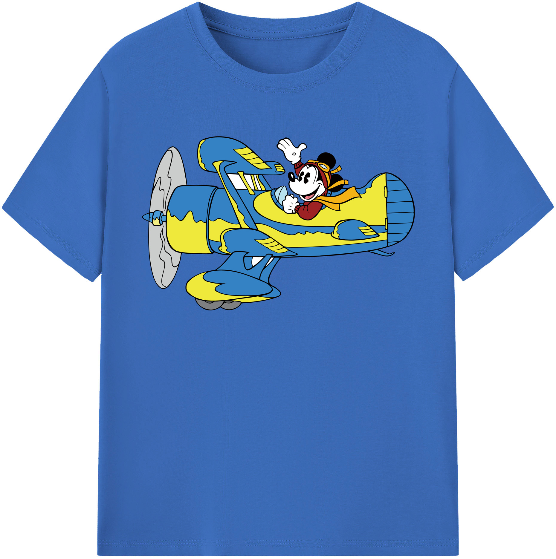 （画像用） ミッキーマウス Mickey Mouse 綿100％半袖Tシャツ（フロントプリント）