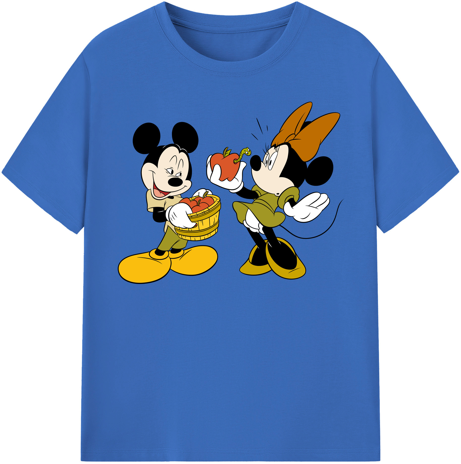 （画像用） ミッキーマウス Mickey Mouse 綿100％半袖Tシャツ（フロントプリント）
