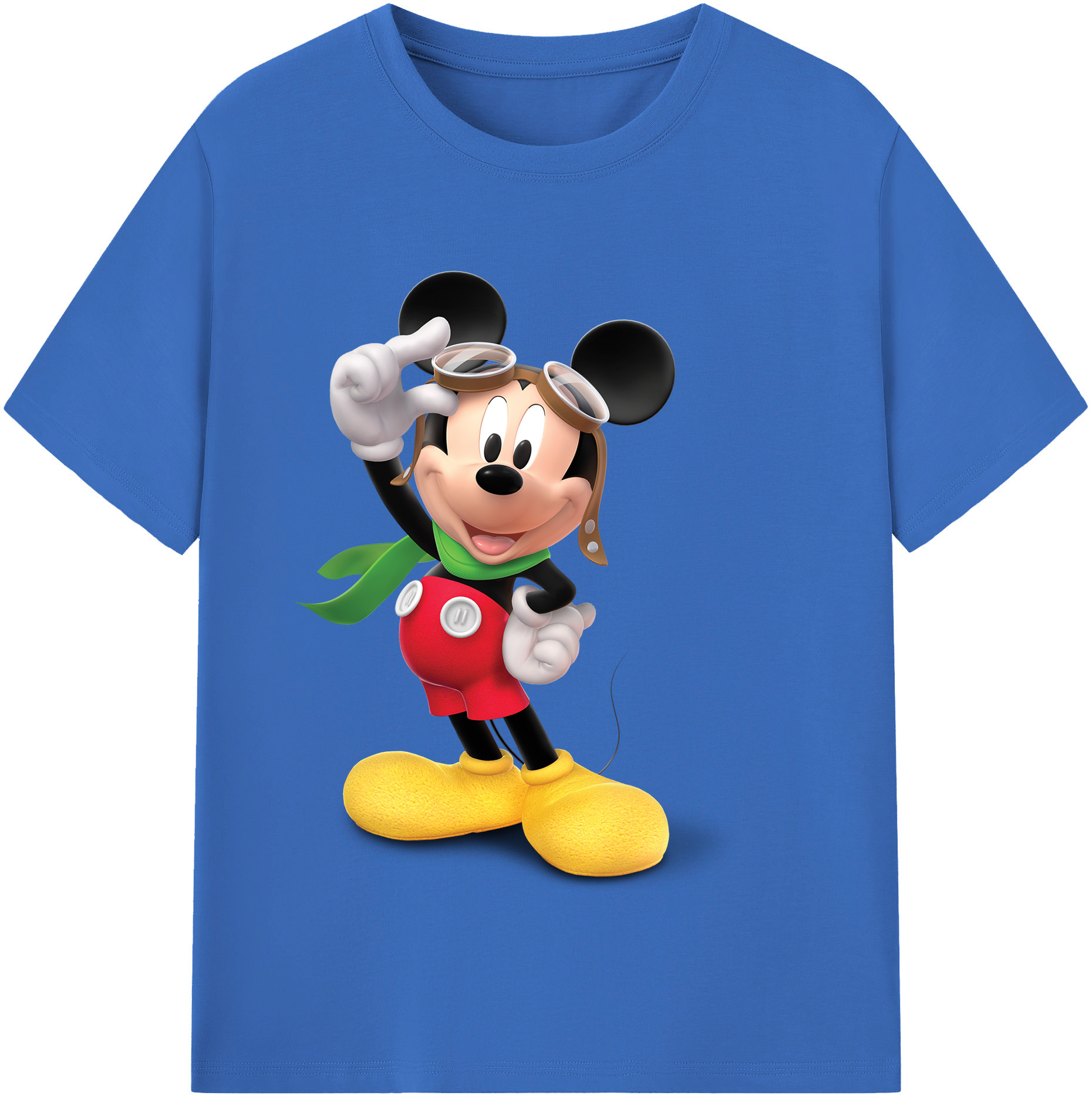 （画像用） ミッキーマウス Mickey Mouse 綿100％半袖Tシャツ（フロントプリント）