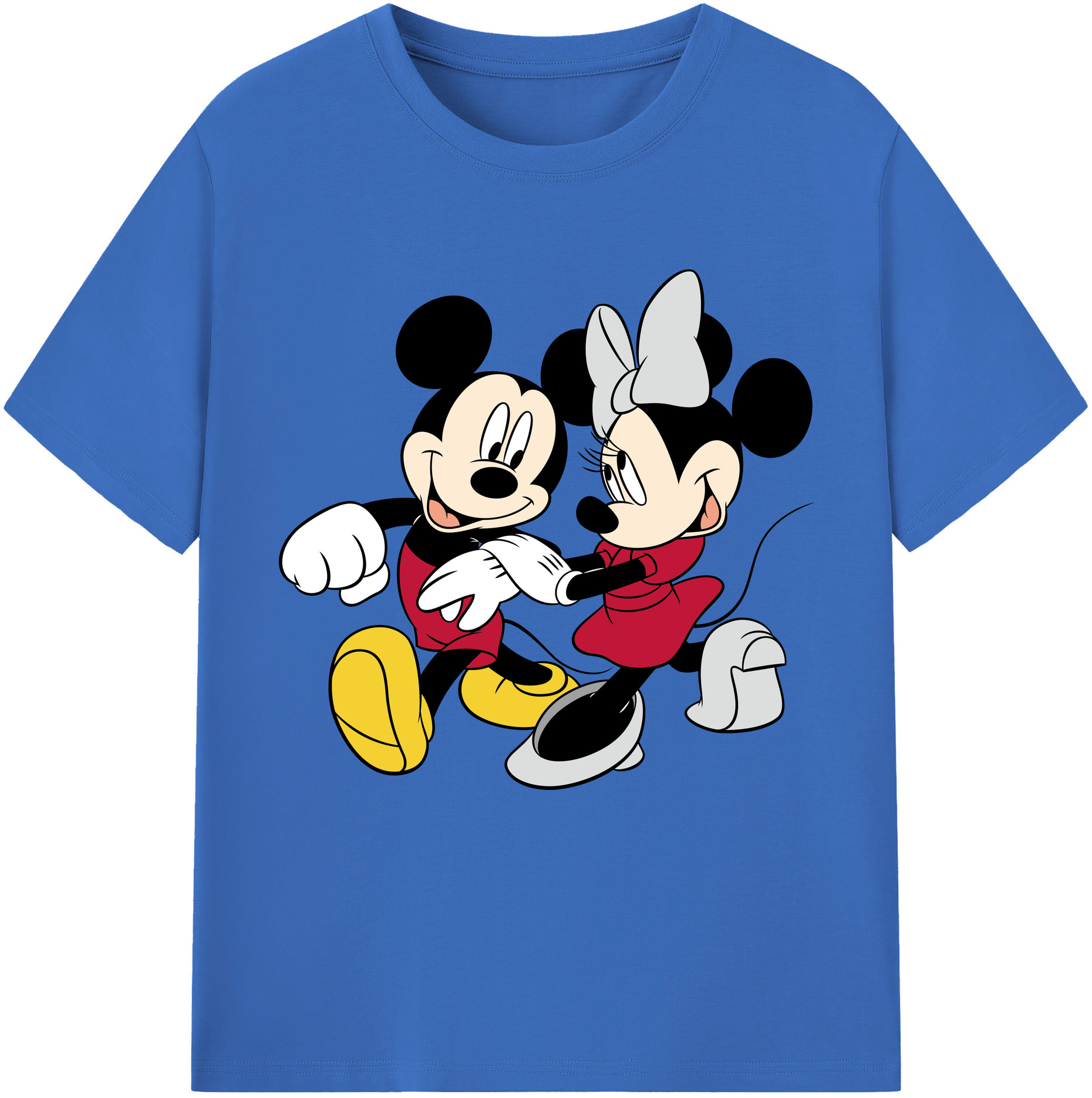 （画像用） ミッキーマウス Mickey Mouse 綿100％半袖Tシャツ（フロントプリント）