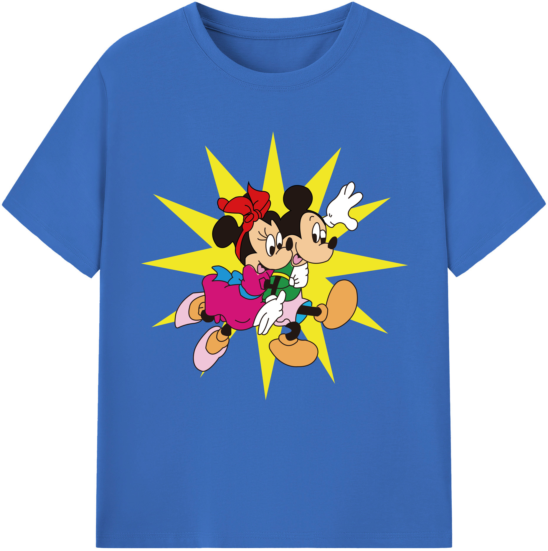 （画像用） ミッキーマウス Mickey Mouse 綿100％半袖Tシャツ（フロントプリント）