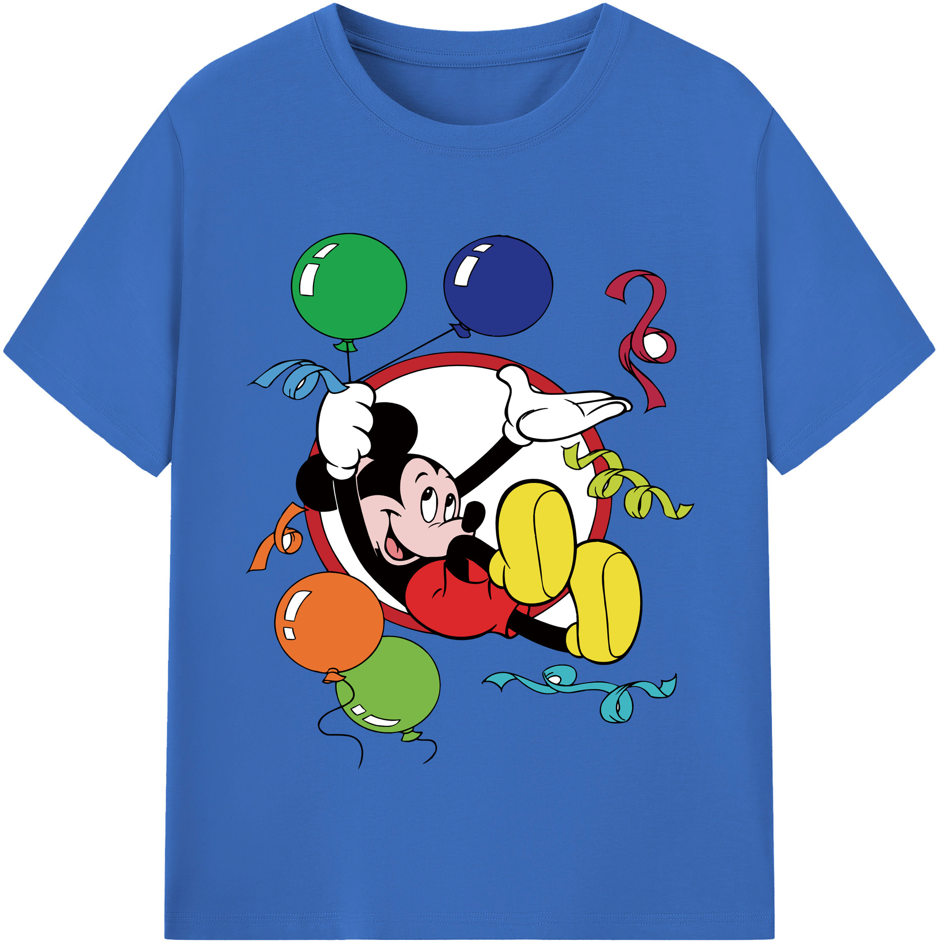 （画像用） ミッキーマウス Mickey Mouse 綿100％半袖Tシャツ（フロントプリント）