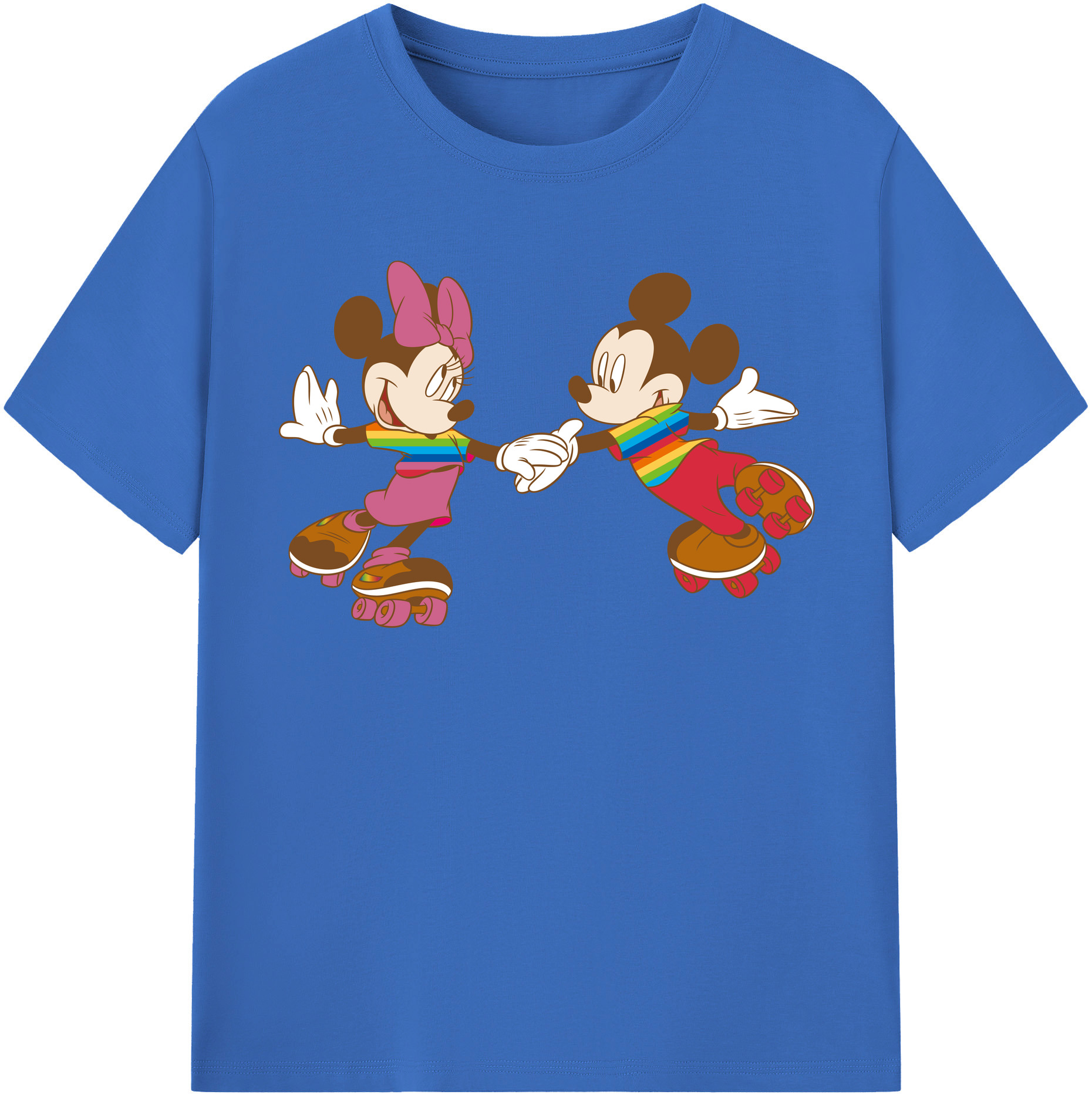 （画像用） ミッキーマウス Mickey Mouse 綿100％半袖Tシャツ（フロントプリント）