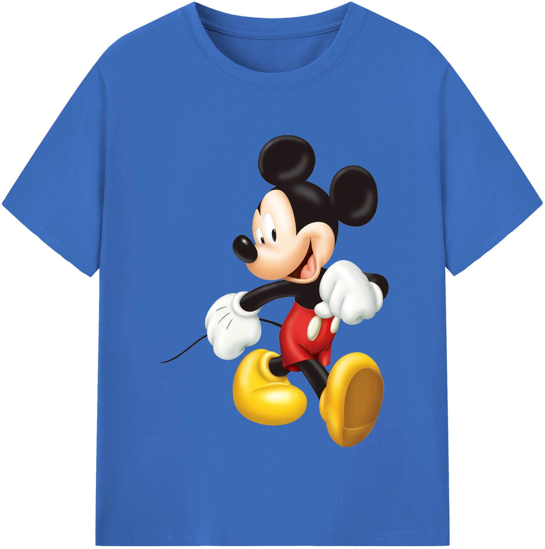 （画像用） ミッキーマウス Mickey Mouse 綿100％半袖Tシャツ（フロントプリント）