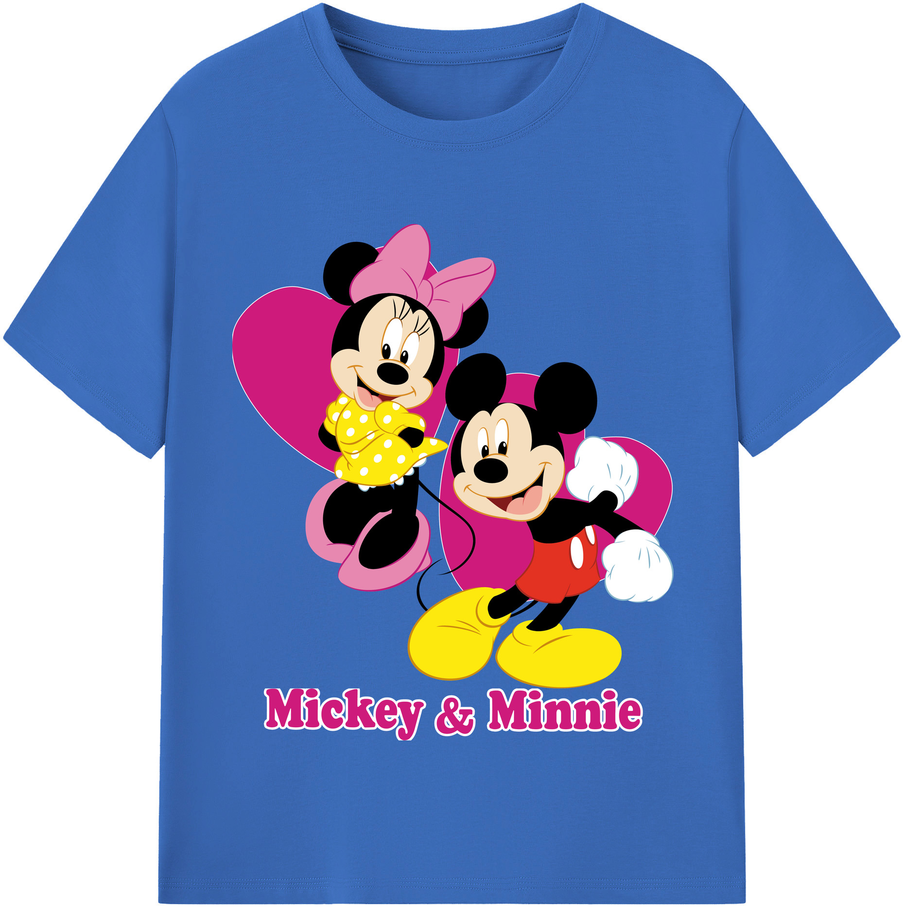 （画像用） ミッキーマウス Mickey Mouse 綿100％半袖Tシャツ（フロントプリント）