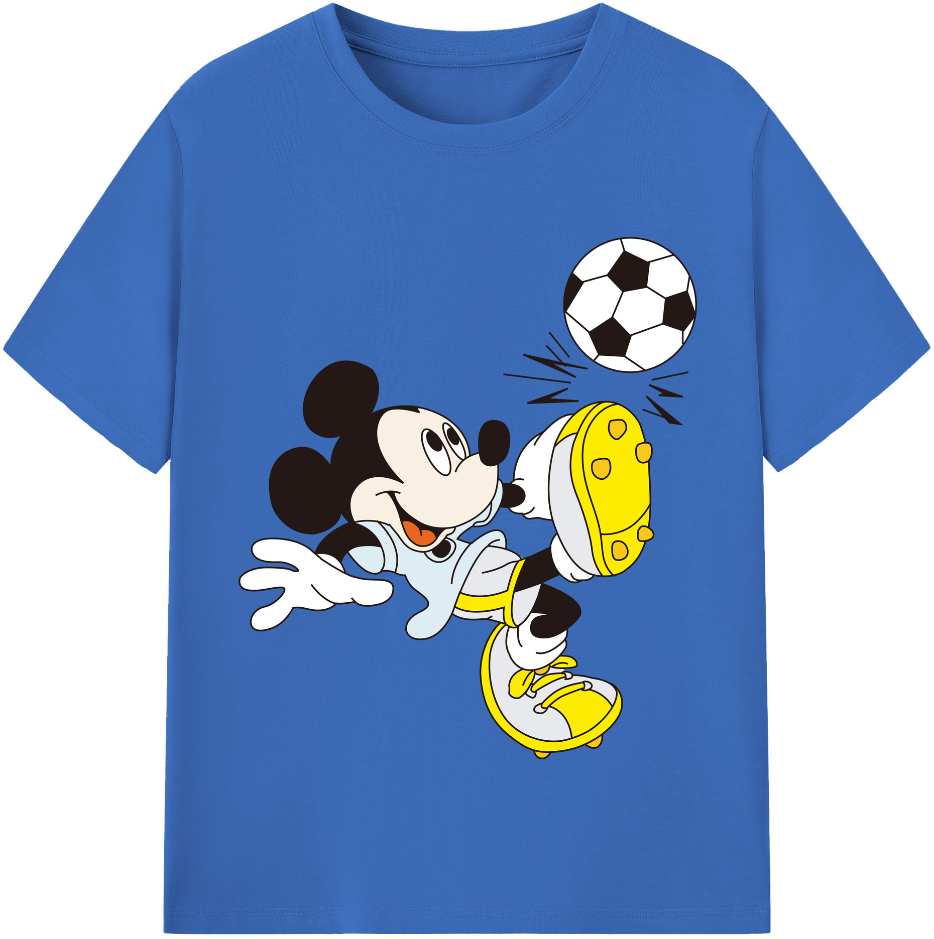 （画像用） ミッキーマウス Mickey Mouse 綿100％半袖Tシャツ（フロントプリント）