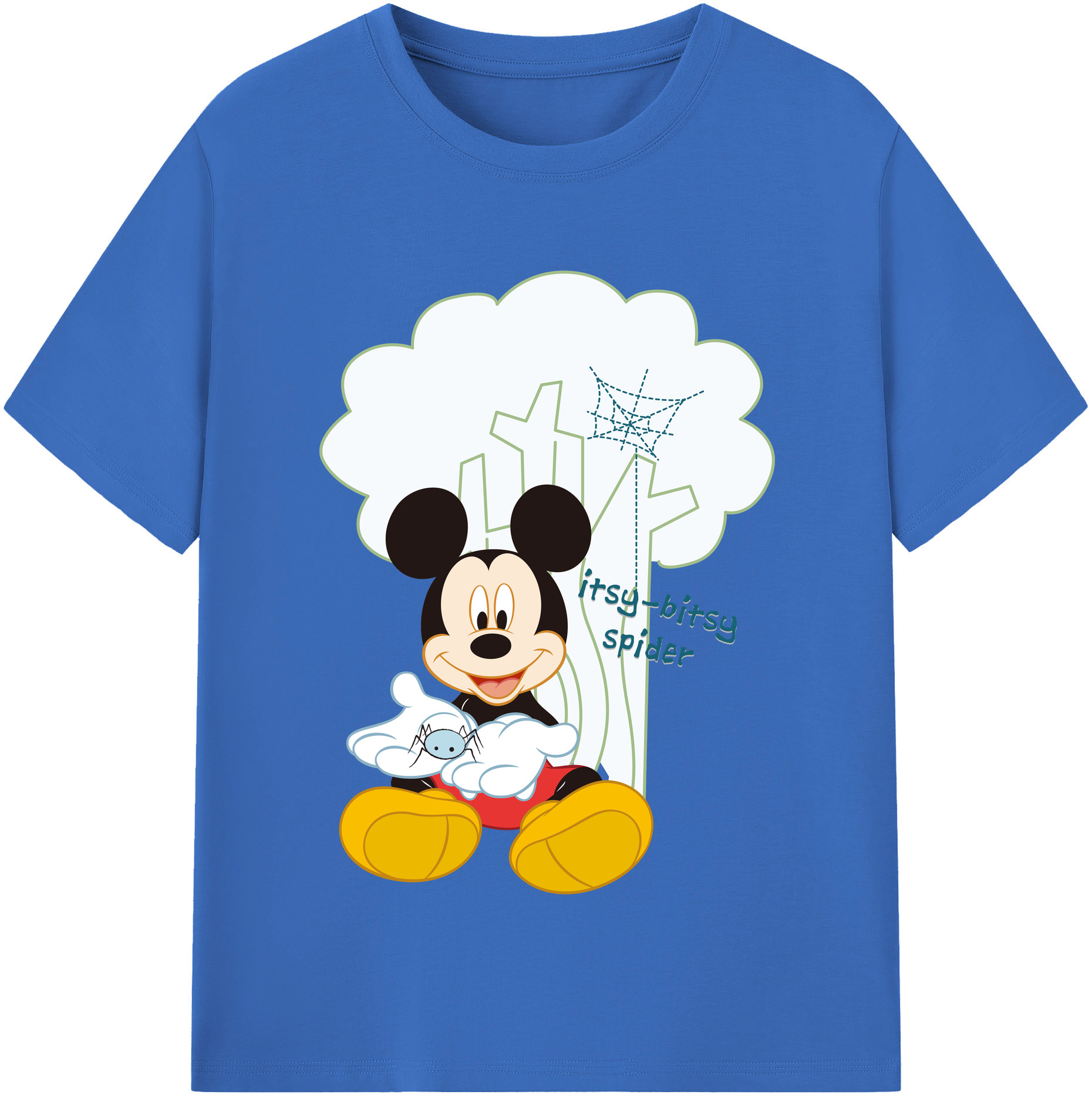 （画像用） ミッキーマウス Mickey Mouse 綿100％半袖Tシャツ（フロントプリント）