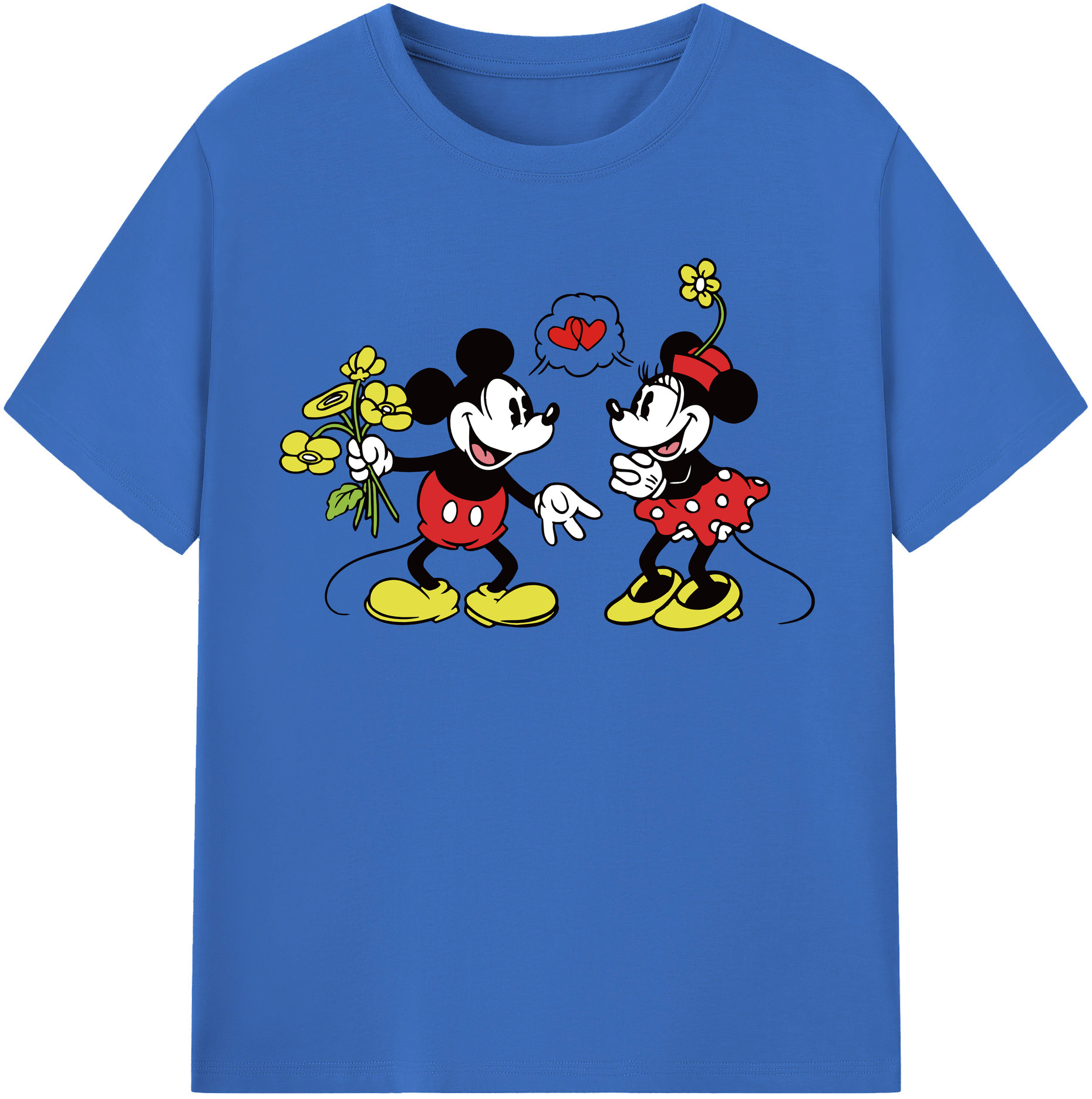 （画像用） ミッキーマウス Mickey Mouse 綿100％半袖Tシャツ（フロントプリント）