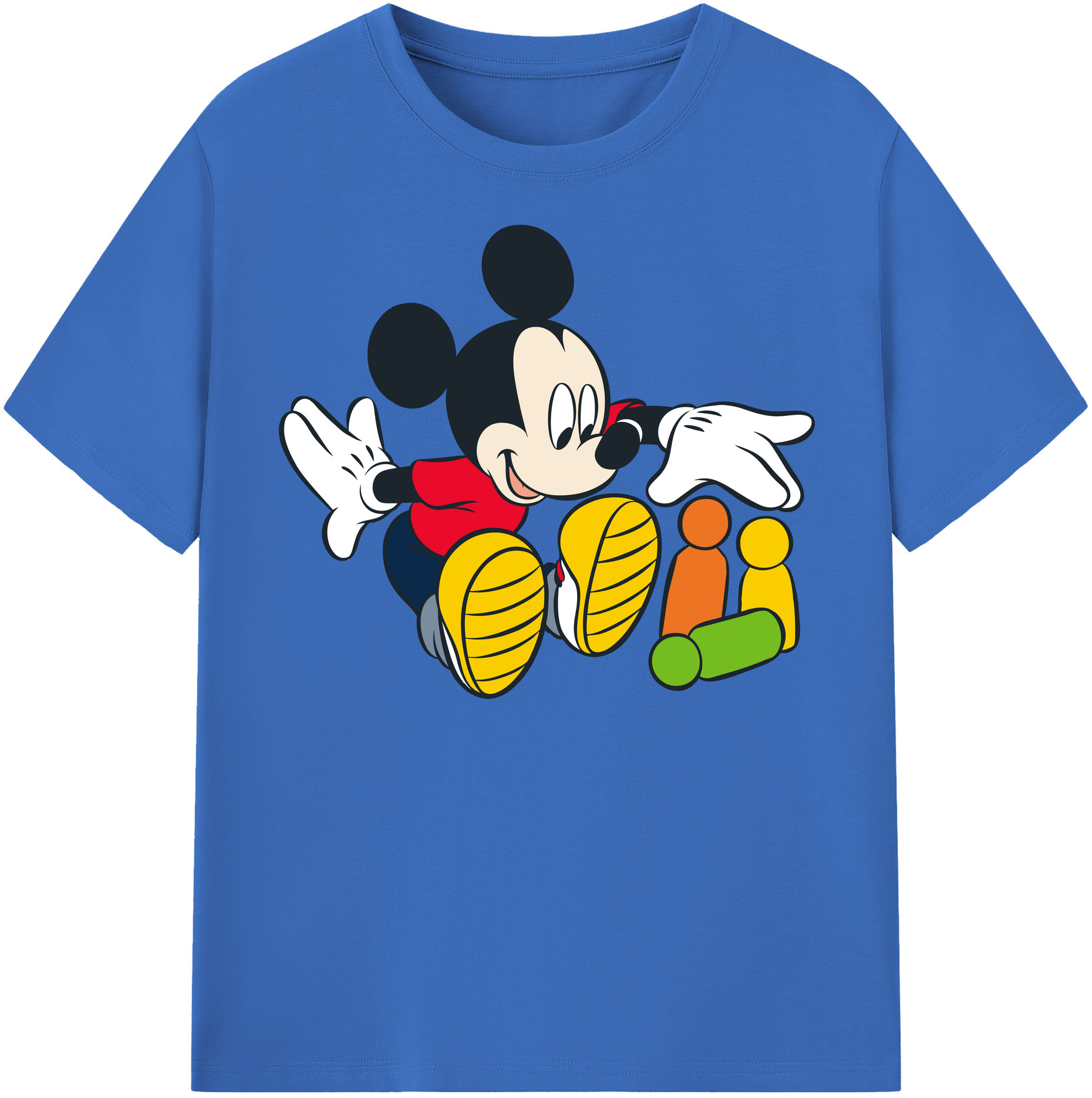 （画像用） ミッキーマウス Mickey Mouse 綿100％半袖Tシャツ（フロントプリント）