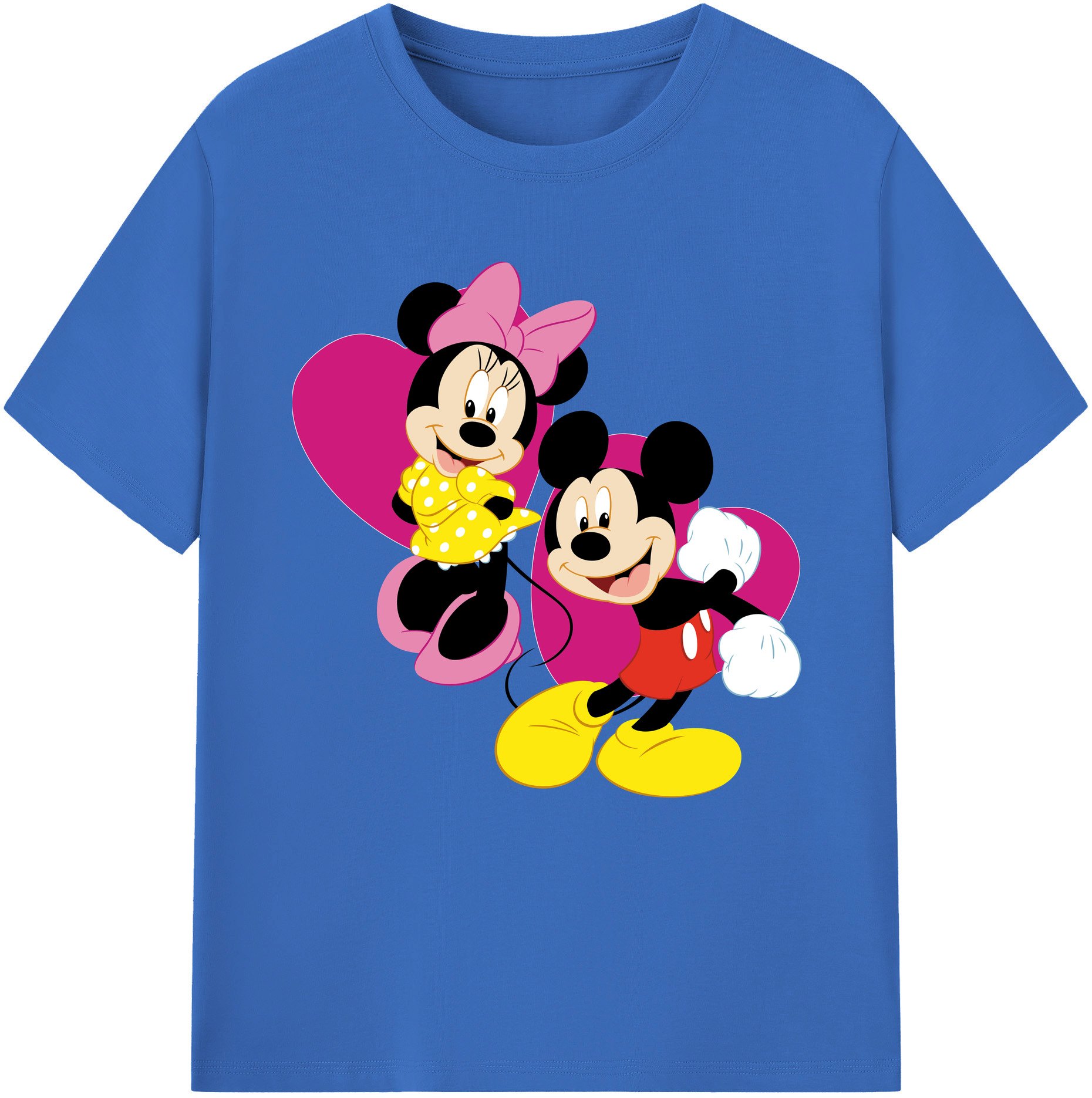 （画像用） ミッキーマウス Mickey Mouse 綿100％半袖Tシャツ（フロントプリント）