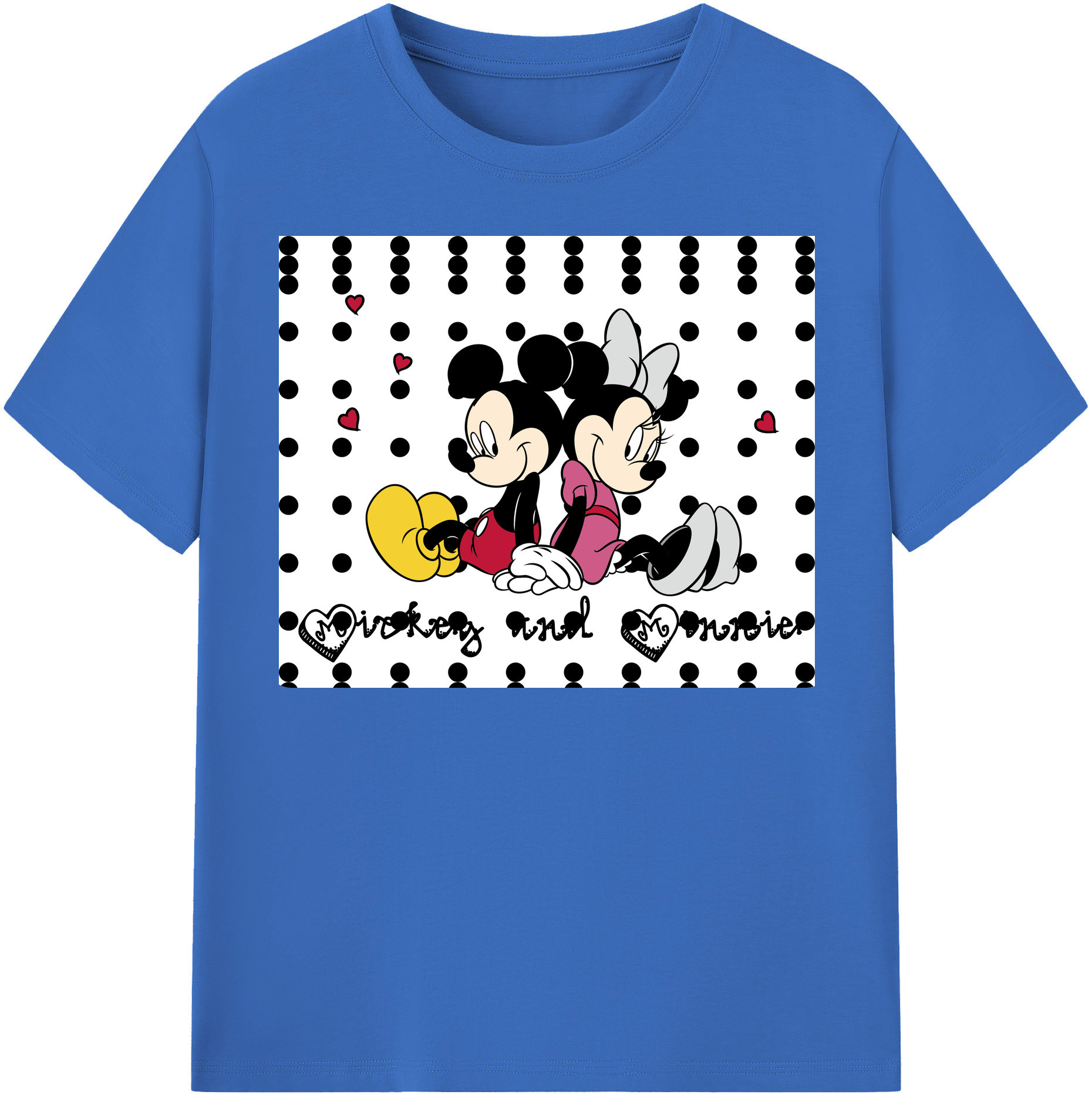（画像用） ミッキーマウス Mickey Mouse 綿100％半袖Tシャツ（フロントプリント）