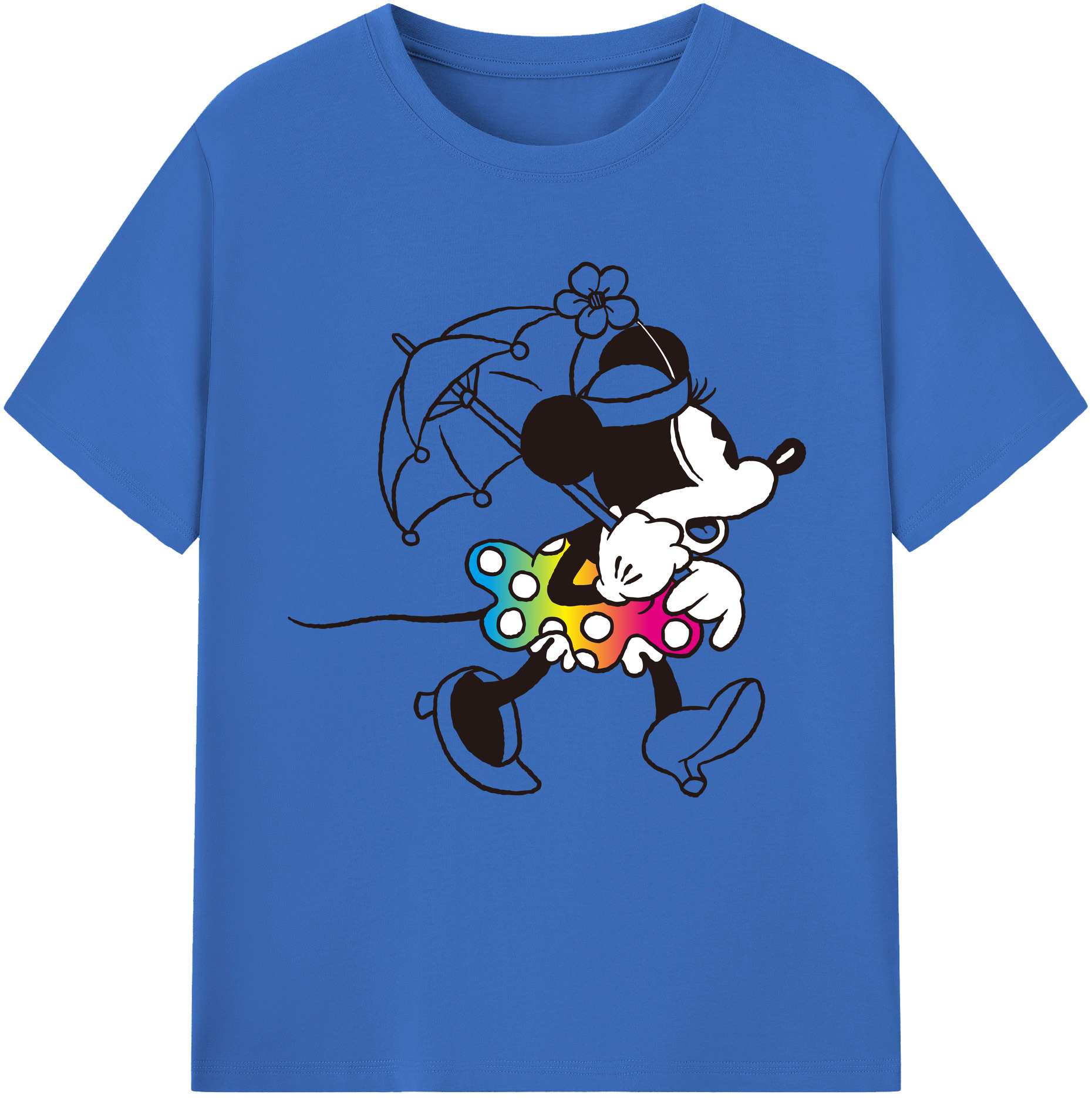 （画像用） ミッキーマウス Mickey Mouse 綿100％半袖Tシャツ（フロントプリント）