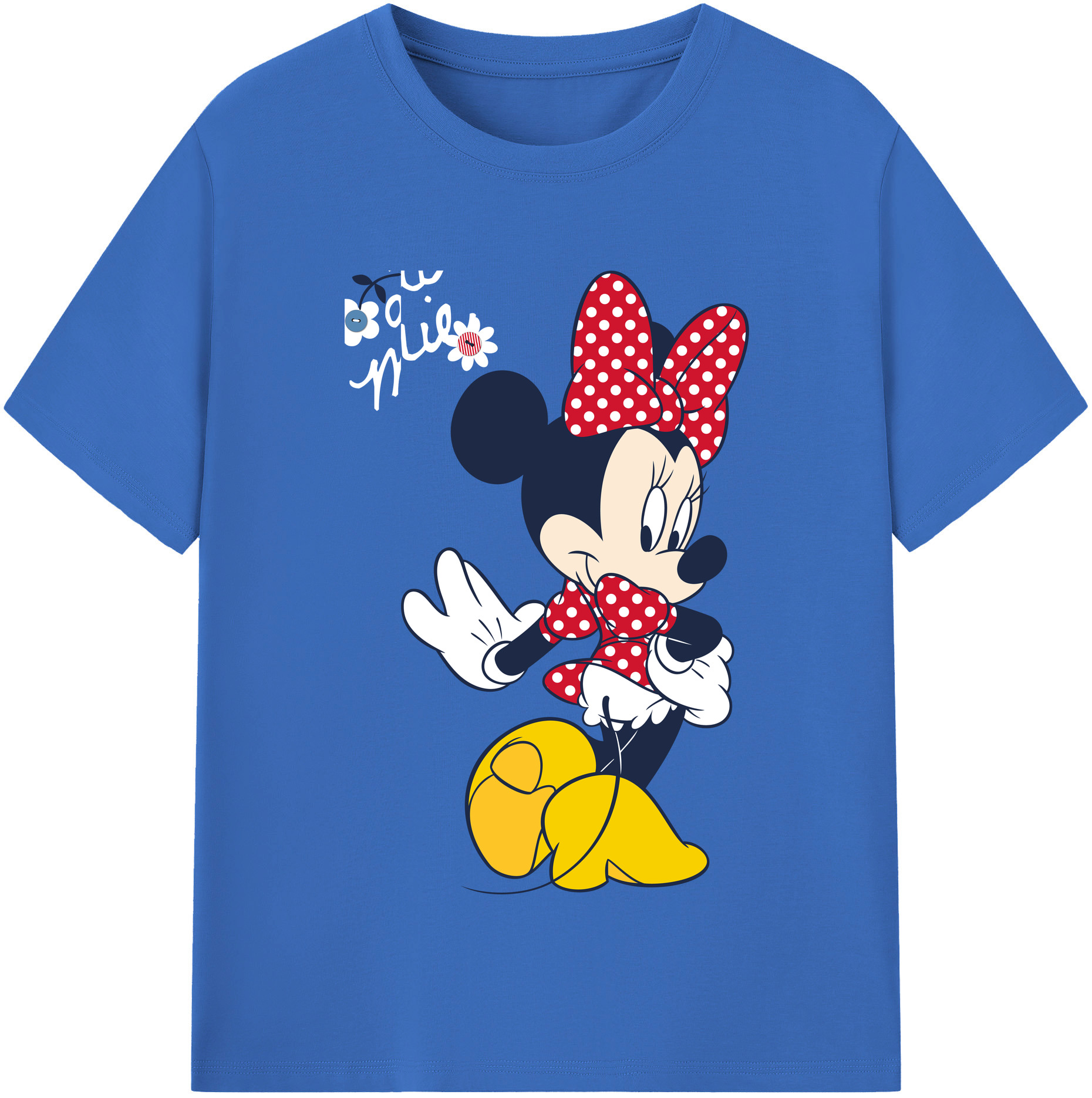 （画像用） ミッキーマウス Mickey Mouse 綿100％半袖Tシャツ（フロントプリント）