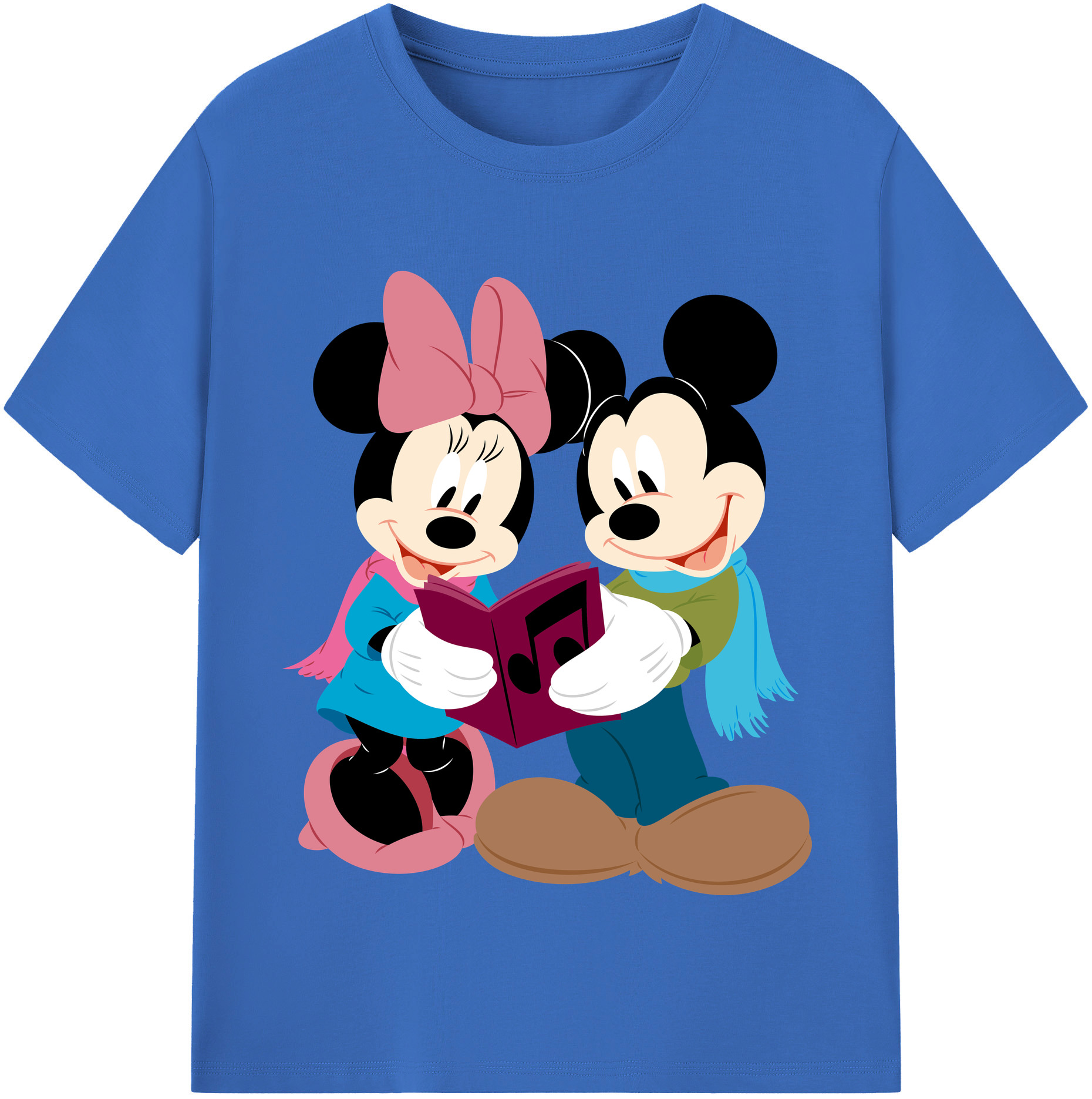 （画像用） ミッキーマウス Mickey Mouse 綿100％半袖Tシャツ（フロントプリント）