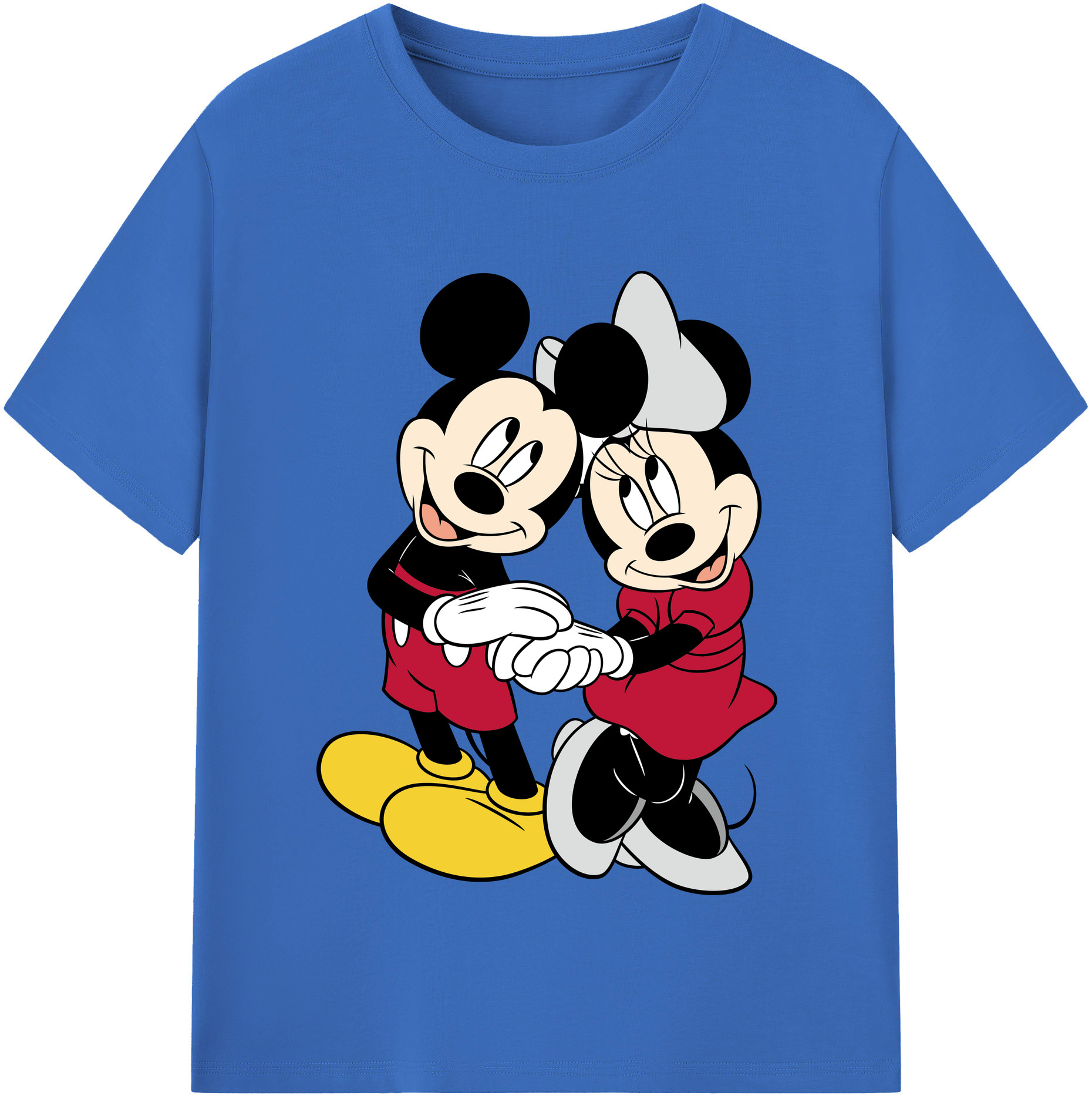 （画像用） ミッキーマウス Mickey Mouse 綿100％半袖Tシャツ（フロントプリント）