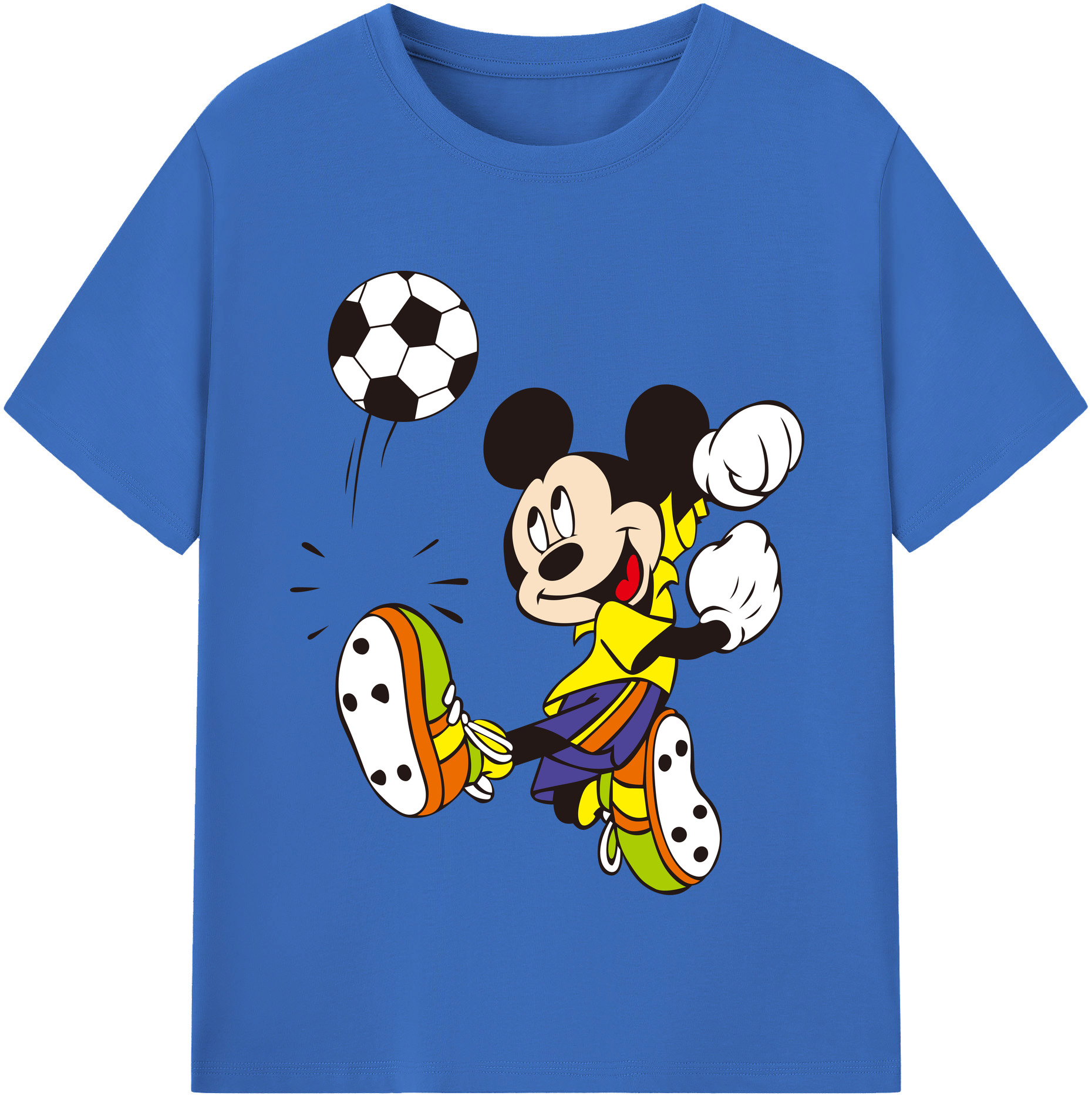 （画像用） ミッキーマウス Mickey Mouse 綿100％半袖Tシャツ（フロントプリント）