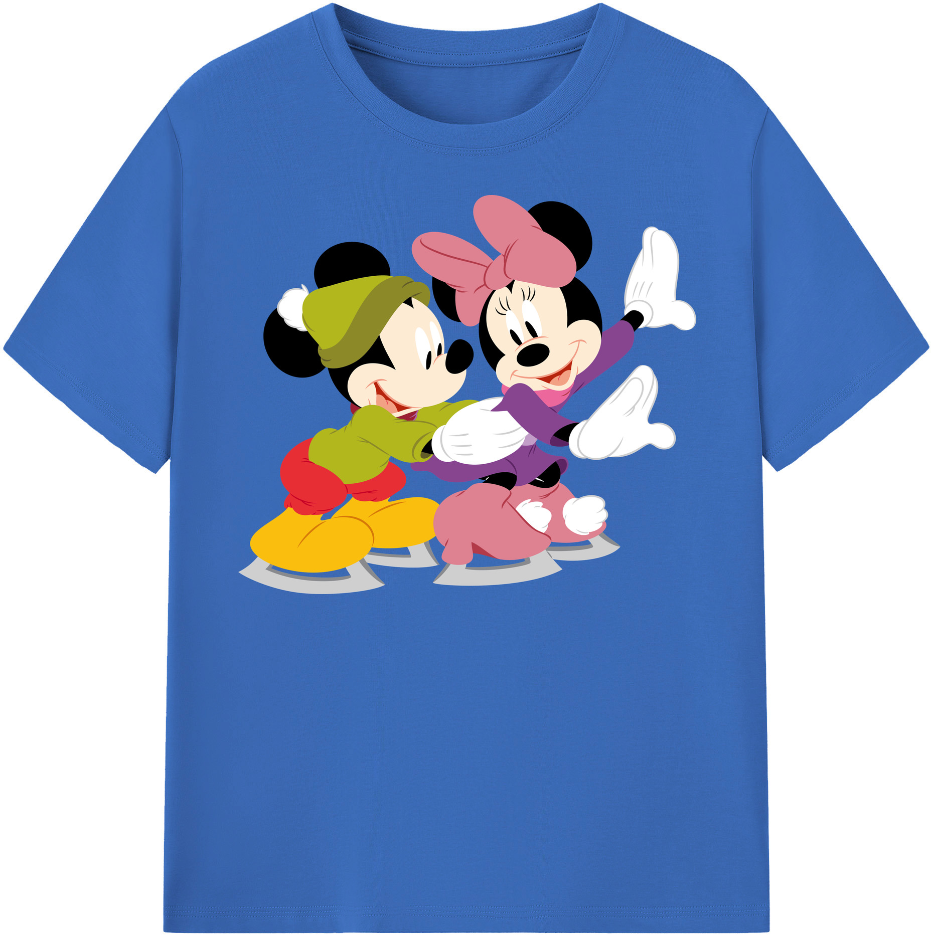 （画像用） ミッキーマウス Mickey Mouse 綿100％半袖Tシャツ（フロントプリント）