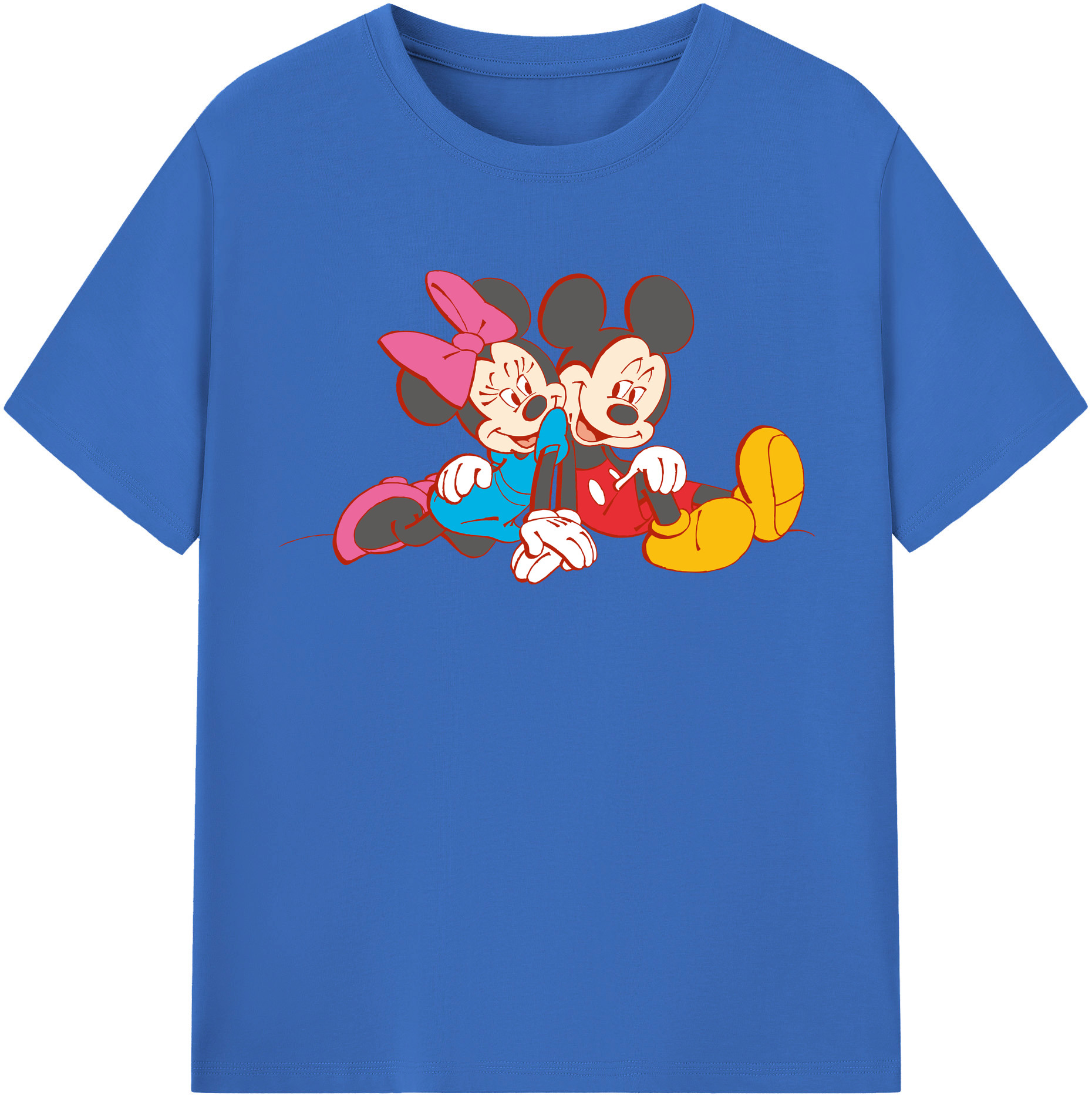（画像用） ミッキーマウス Mickey Mouse 綿100％半袖Tシャツ（フロントプリント）