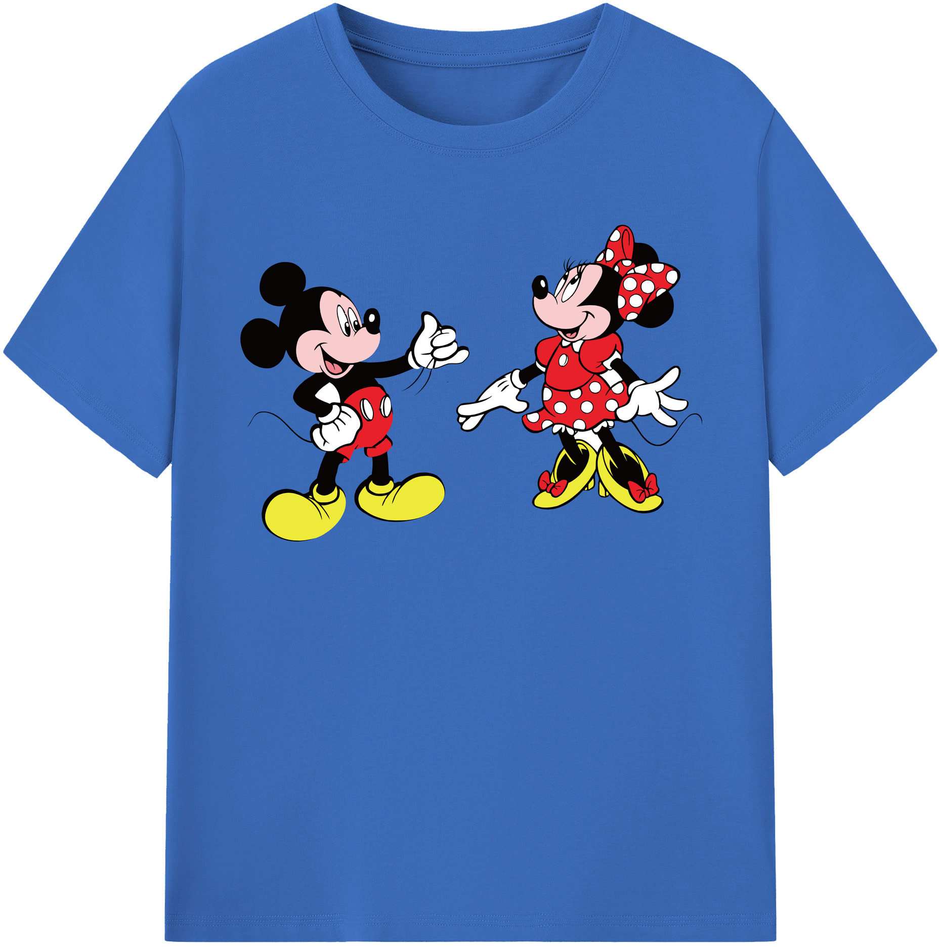（画像用） ミッキーマウス Mickey Mouse 綿100％半袖Tシャツ（フロントプリント）