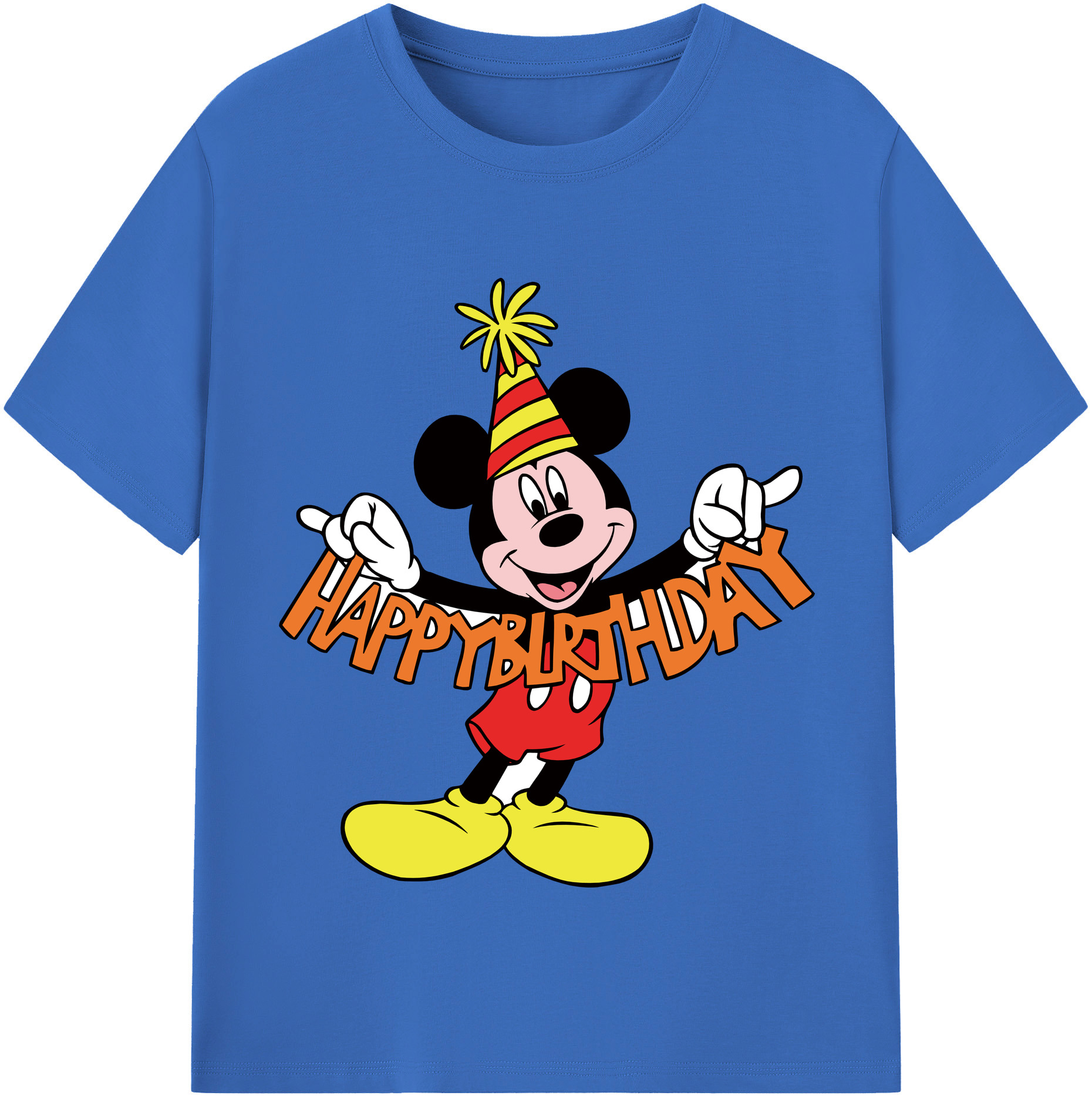 （画像用） ミッキーマウス Mickey Mouse 綿100％半袖Tシャツ（フロントプリント）