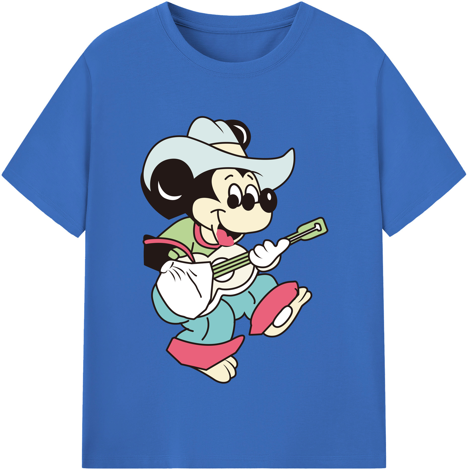 （画像用） ミッキーマウス Mickey Mouse 綿100％半袖Tシャツ（フロントプリント）