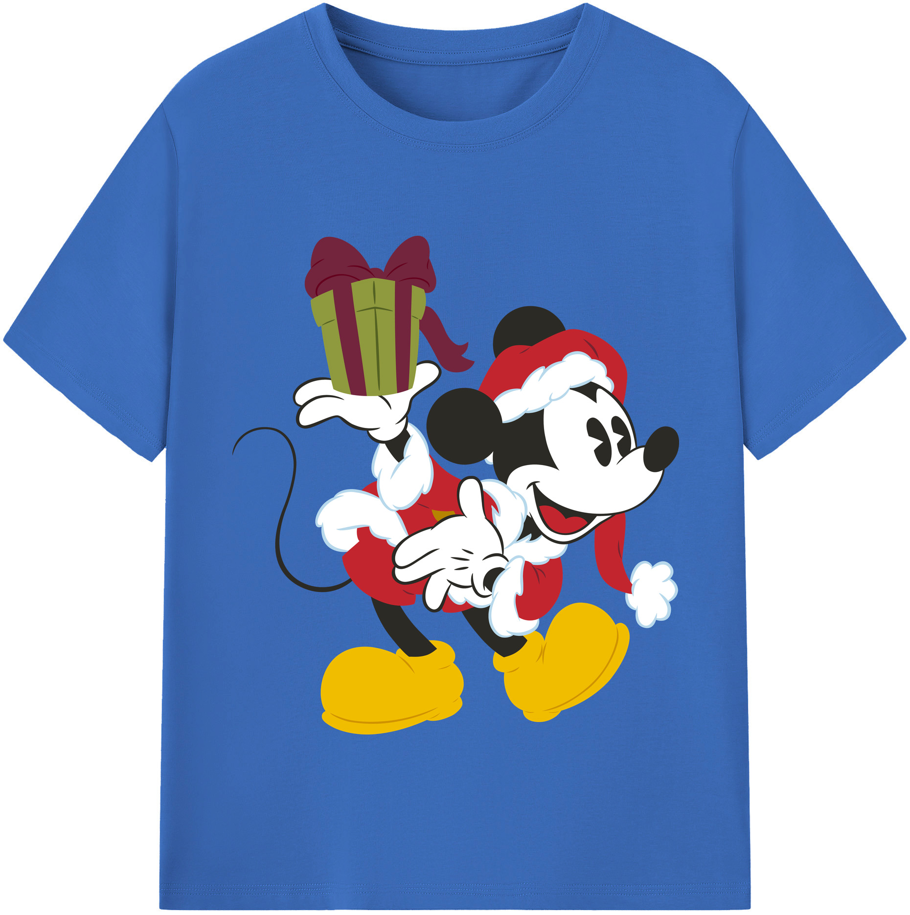 （画像用） ミッキーマウス Mickey Mouse 綿100％半袖Tシャツ（フロントプリント）