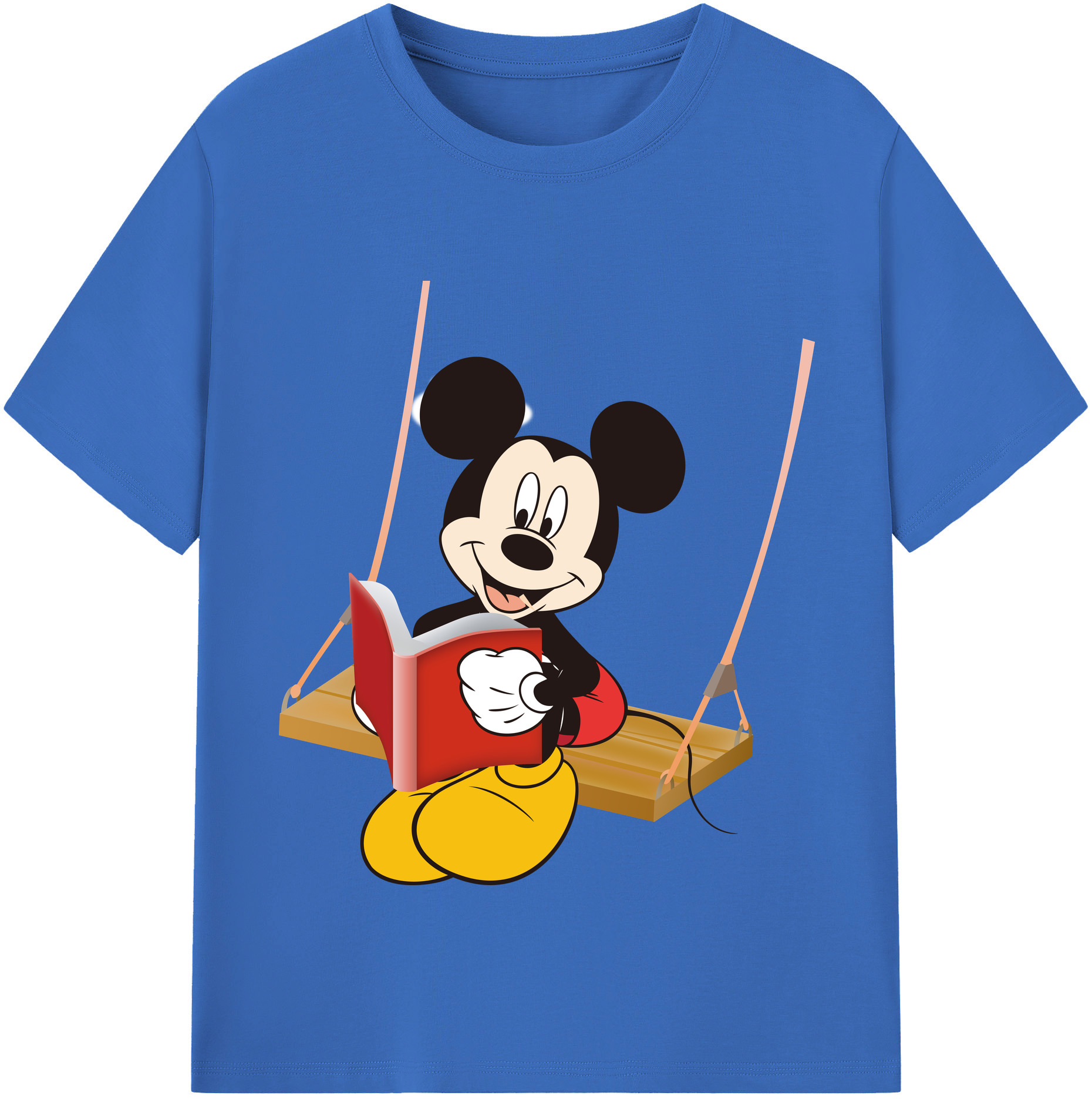 （画像用） ミッキーマウス Mickey Mouse 綿100％半袖Tシャツ（フロントプリント）