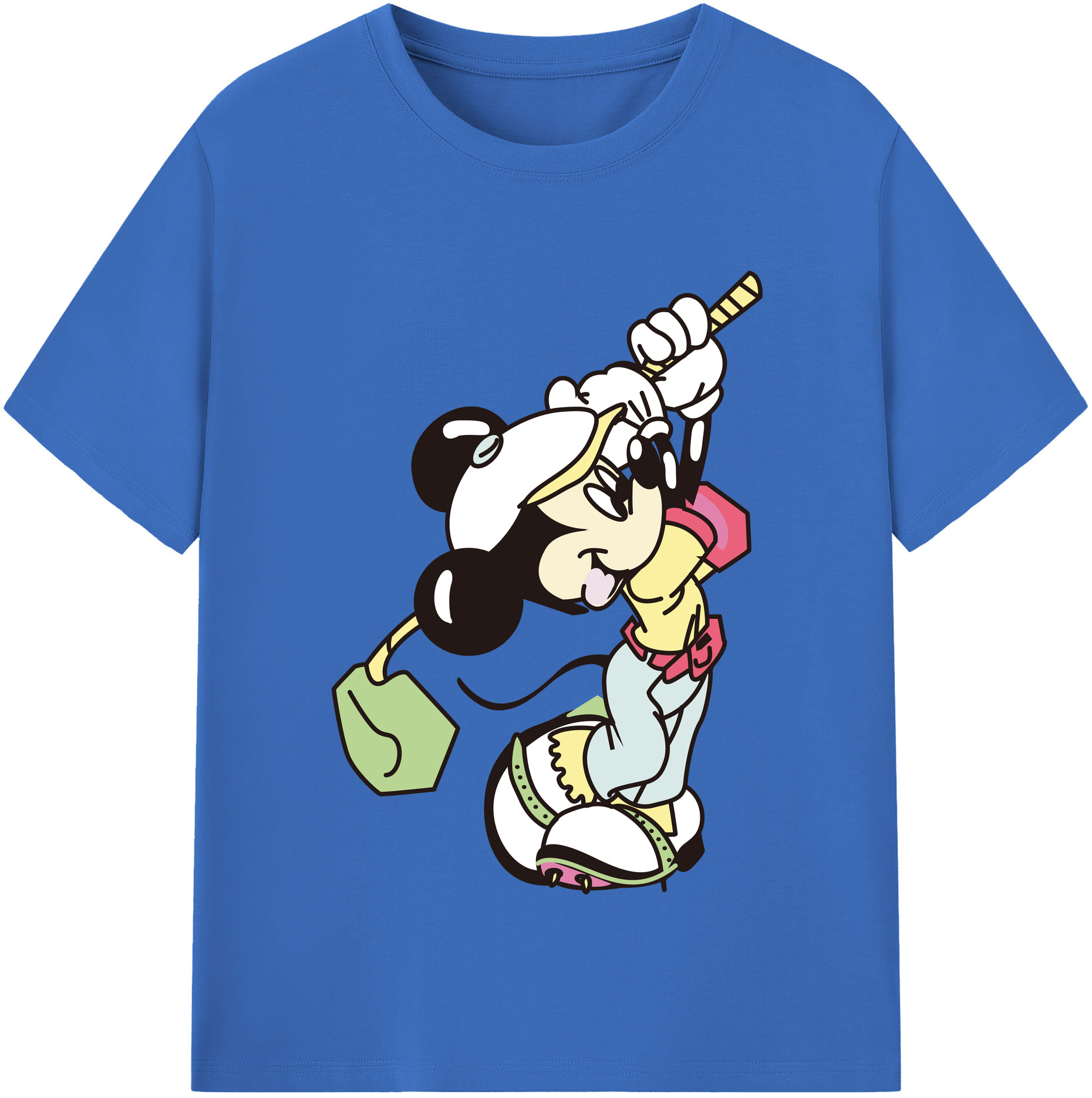 （画像用） ミッキーマウス Mickey Mouse 綿100％半袖Tシャツ（フロントプリント）