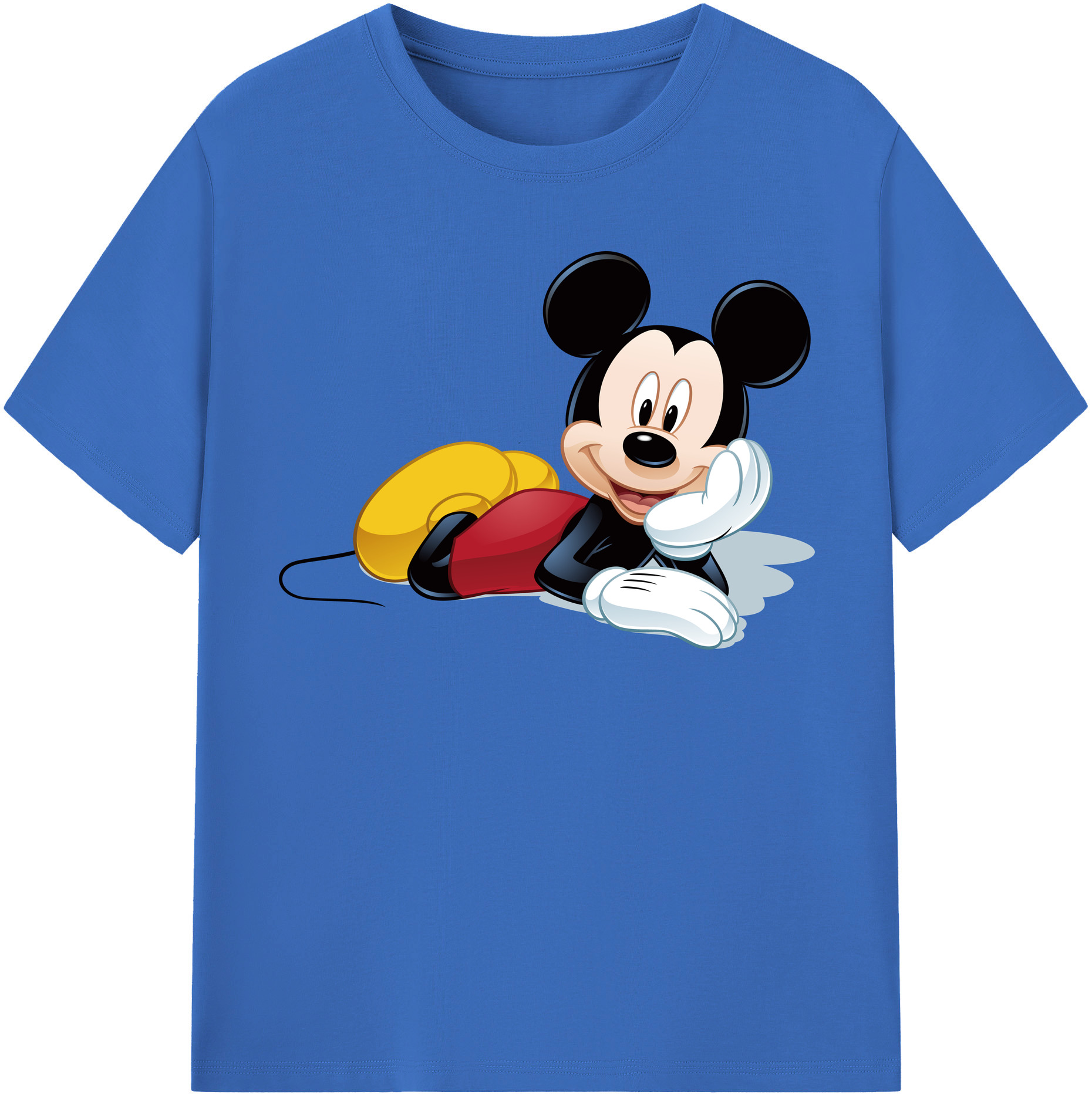 （画像用） ミッキーマウス Mickey Mouse 綿100％半袖Tシャツ（フロントプリント）
