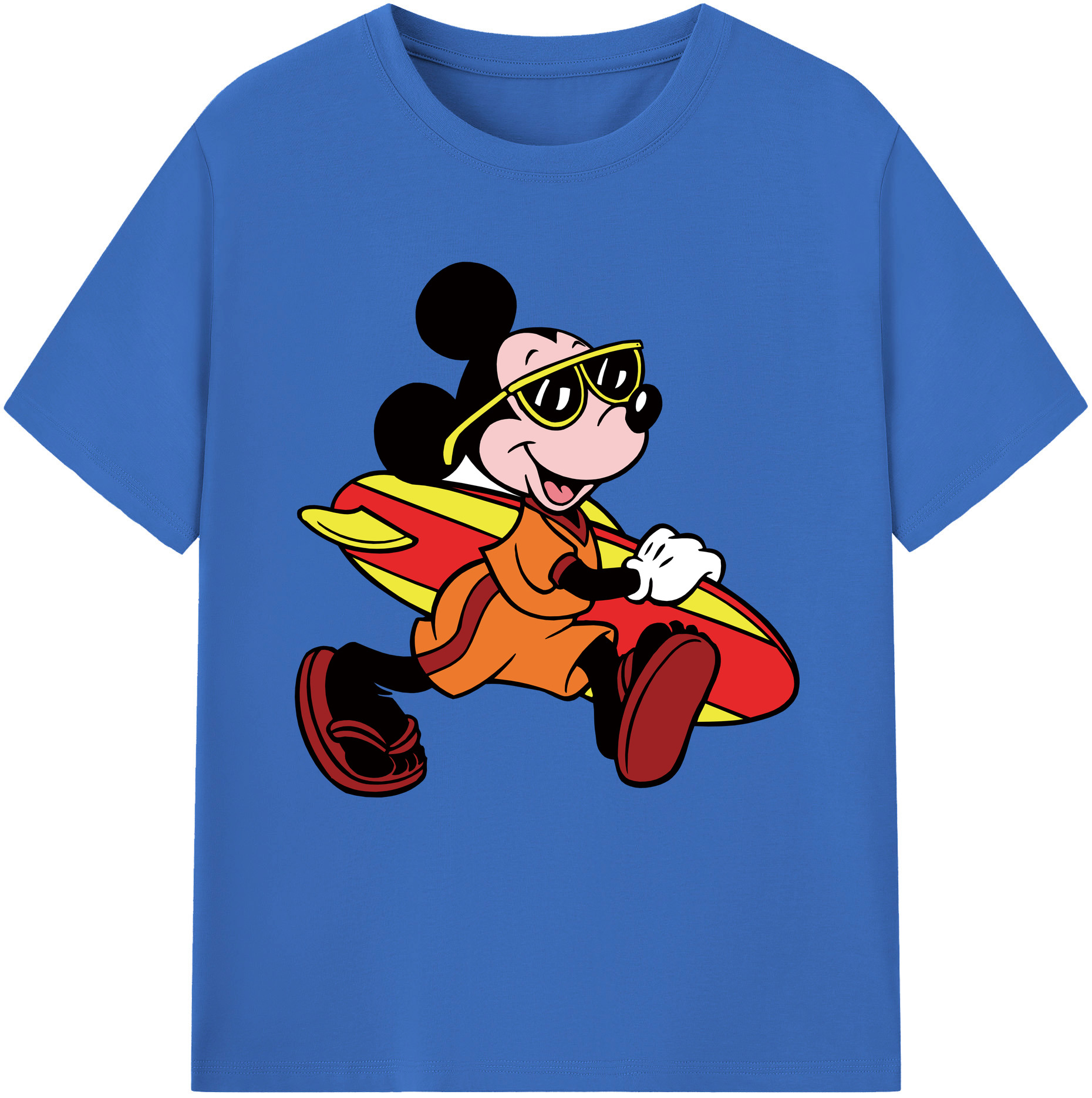 （画像用） ミッキーマウス Mickey Mouse 綿100％半袖Tシャツ（フロントプリント）
