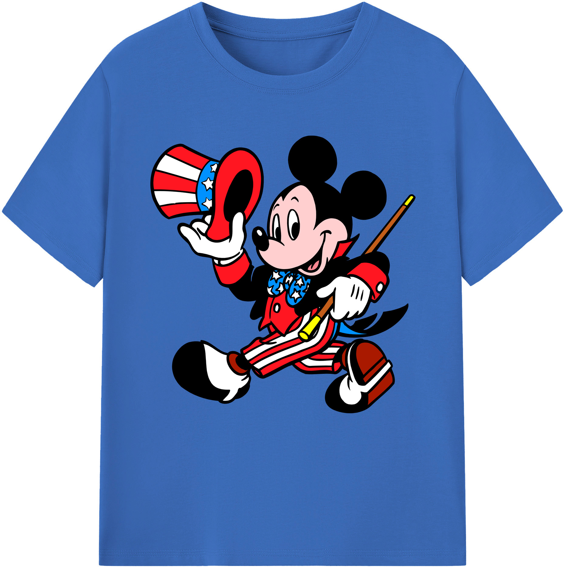 （画像用） ミッキーマウス Mickey Mouse 綿100％半袖Tシャツ（フロントプリント）