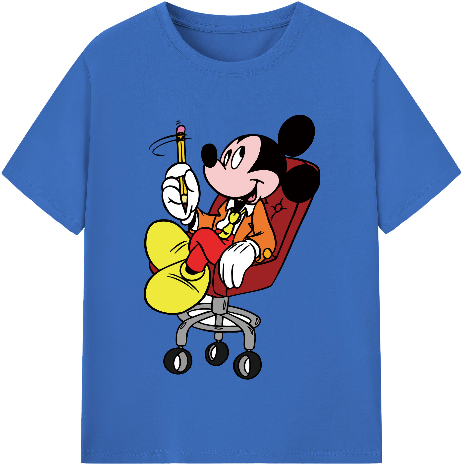 （画像用） ミッキーマウス Mickey Mouse 綿100％半袖Tシャツ（フロントプリント）