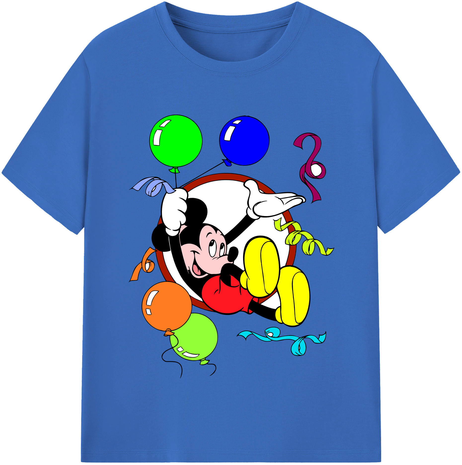（画像用） ミッキーマウス Mickey Mouse 綿100％半袖Tシャツ（フロントプリント）