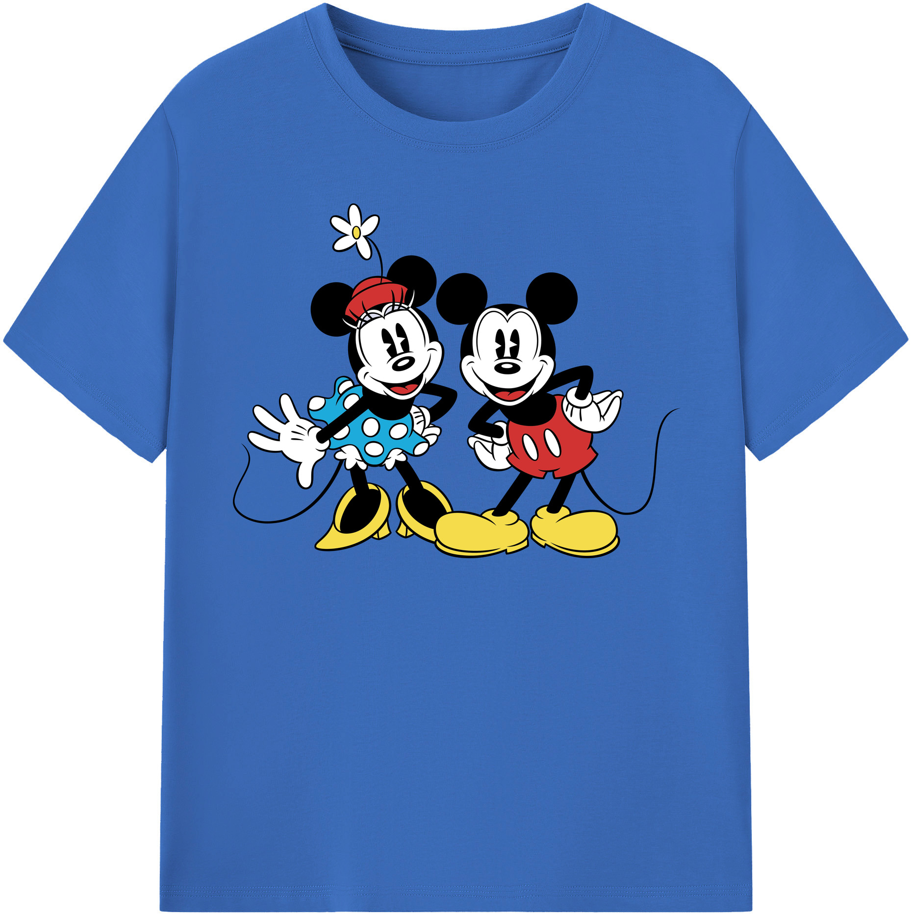 （画像用） ミッキーマウス Mickey Mouse 綿100％半袖Tシャツ（フロントプリント）