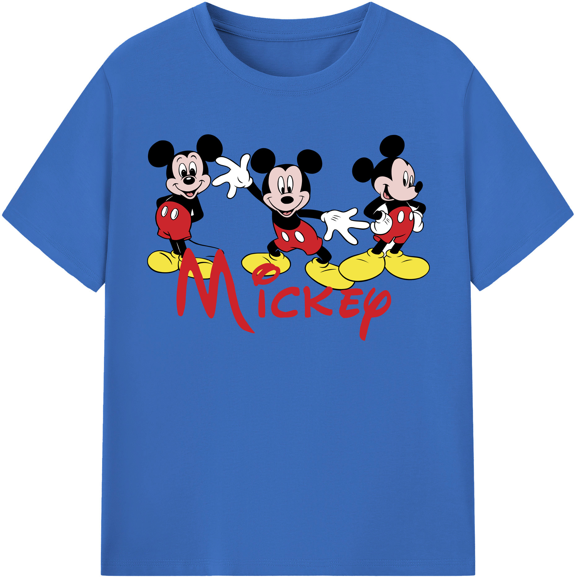 （画像用） ミッキーマウス Mickey Mouse 綿100％半袖Tシャツ（フロントプリント）