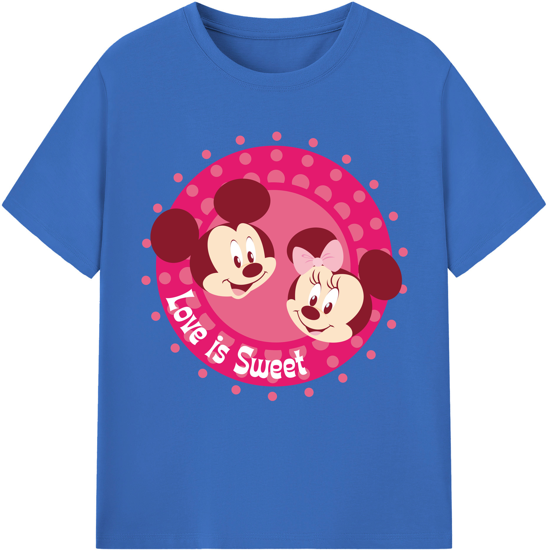 （画像用） ミッキーマウス Mickey Mouse 綿100％半袖Tシャツ（フロントプリント）