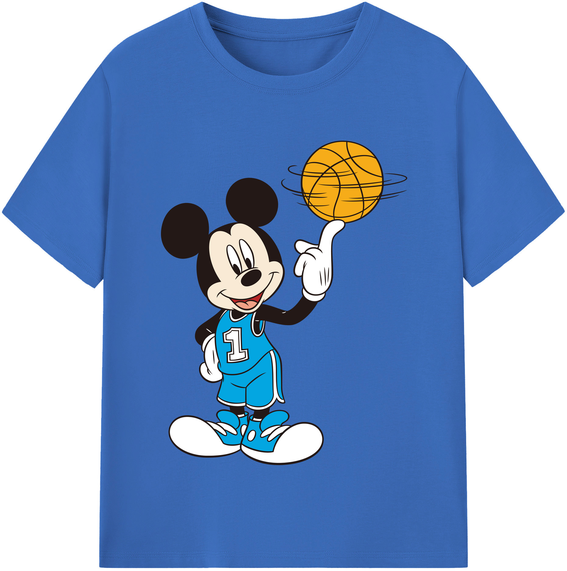（画像用） ミッキーマウス Mickey Mouse 綿100％半袖Tシャツ（フロントプリント）