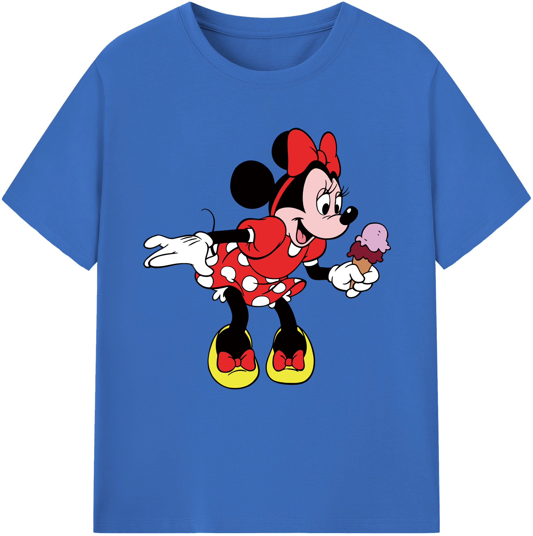 （画像用） ミッキーマウス Mickey Mouse 綿100％半袖Tシャツ（フロントプリント）