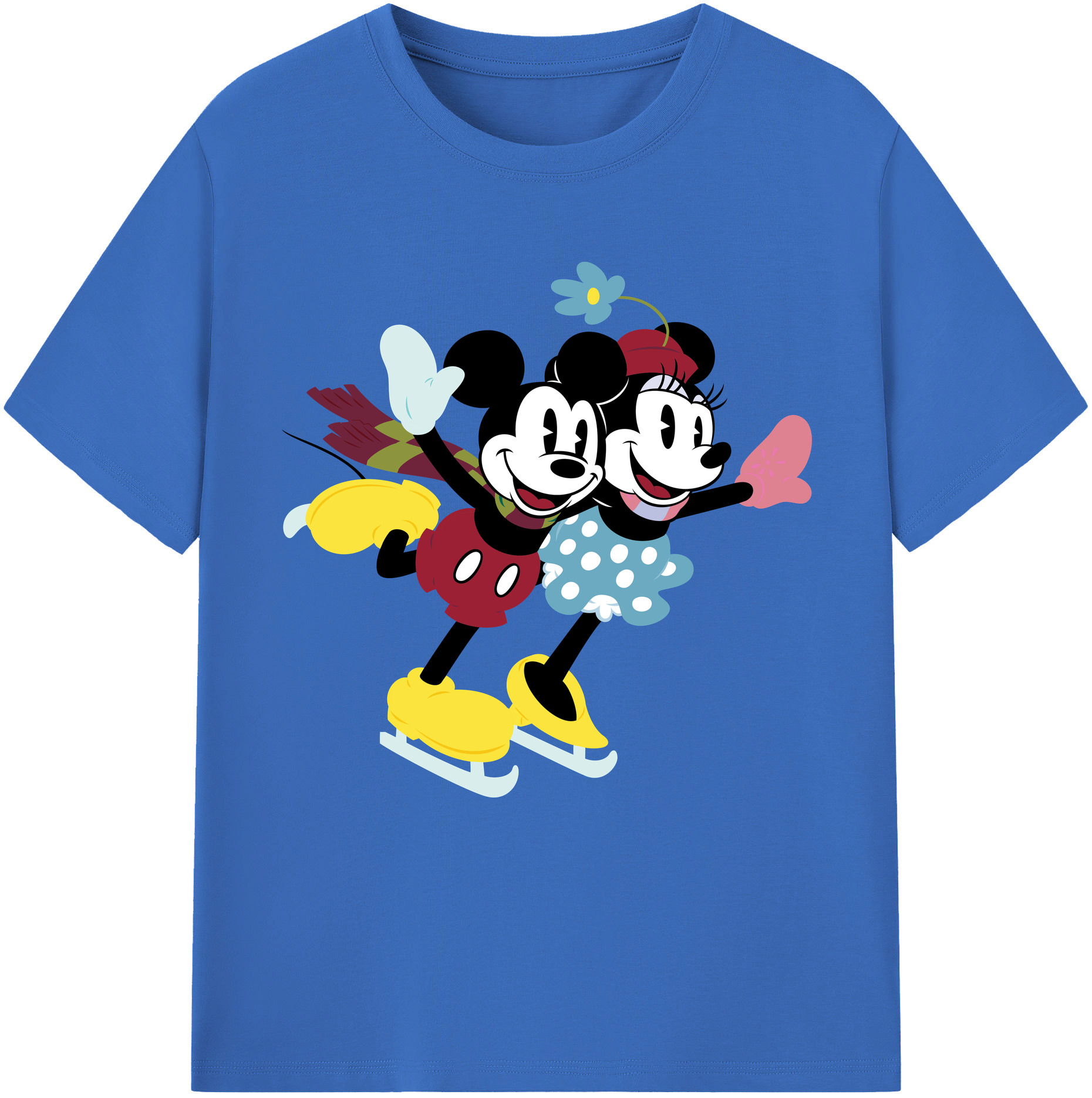 （画像用） ミッキーマウス Mickey Mouse 綿100％半袖Tシャツ（フロントプリント）