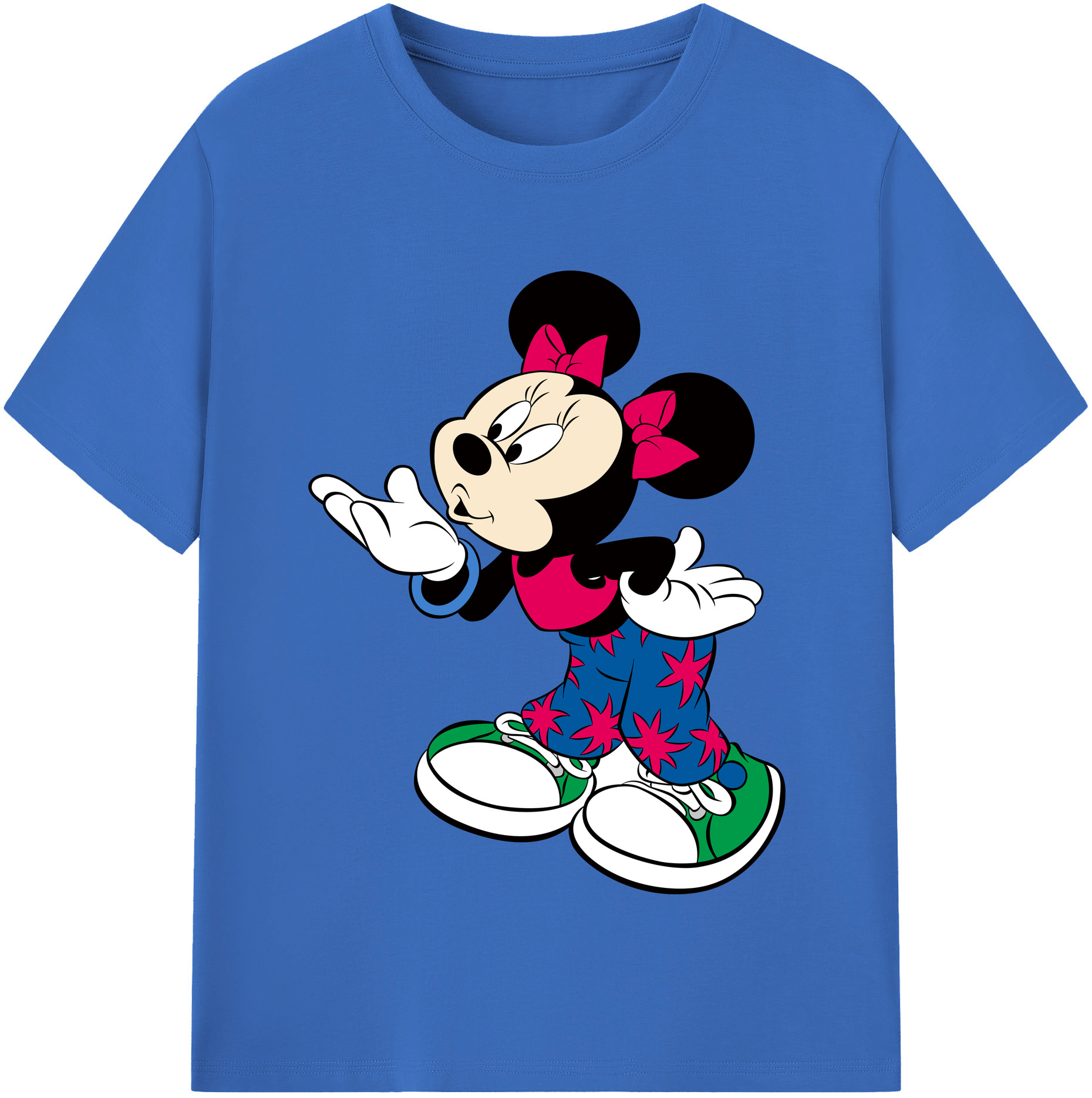 （画像用） ミッキーマウス Mickey Mouse 綿100％半袖Tシャツ（フロントプリント）