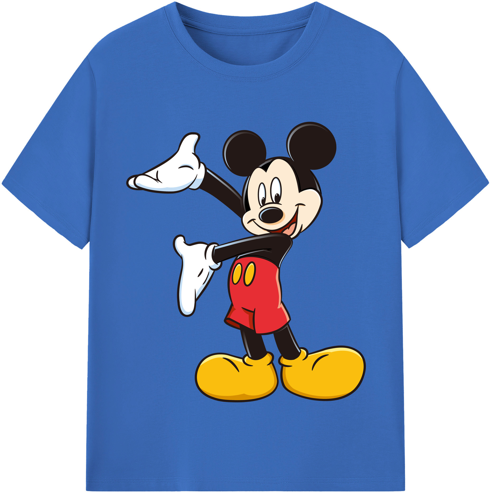 （画像用） ミッキーマウス Mickey Mouse 綿100％半袖Tシャツ（フロントプリント）